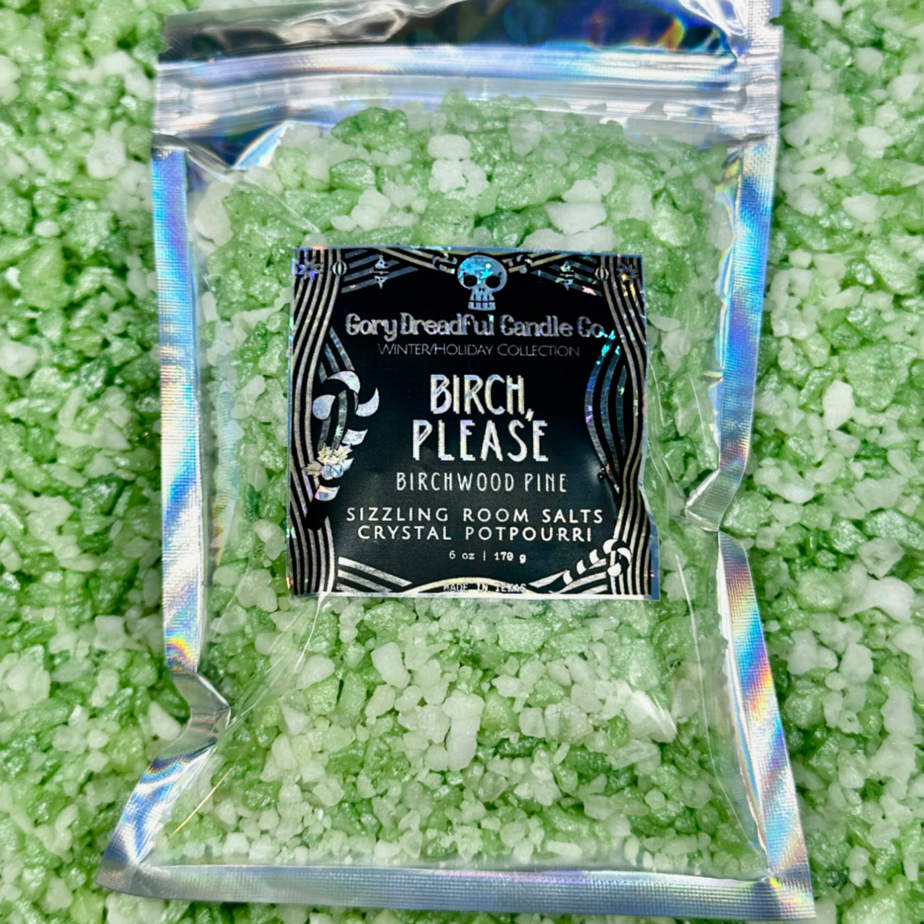 Birch, Please! Sizzling Room Salt Crystal Potpourri: Birchwood Pine Scent