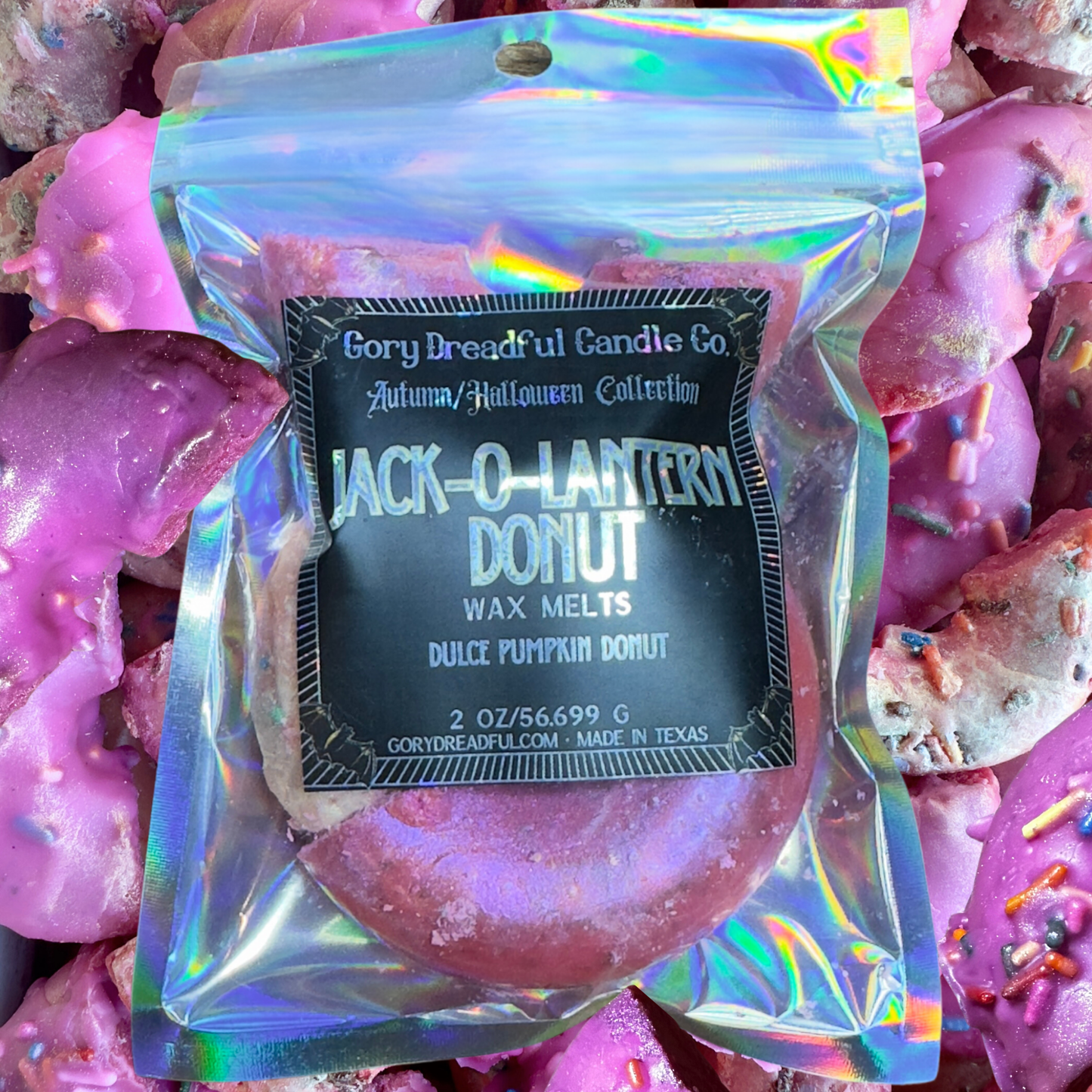 Jack-O-Lantern Donut Wax Melts: Dulce Pumpkin Donut Scent