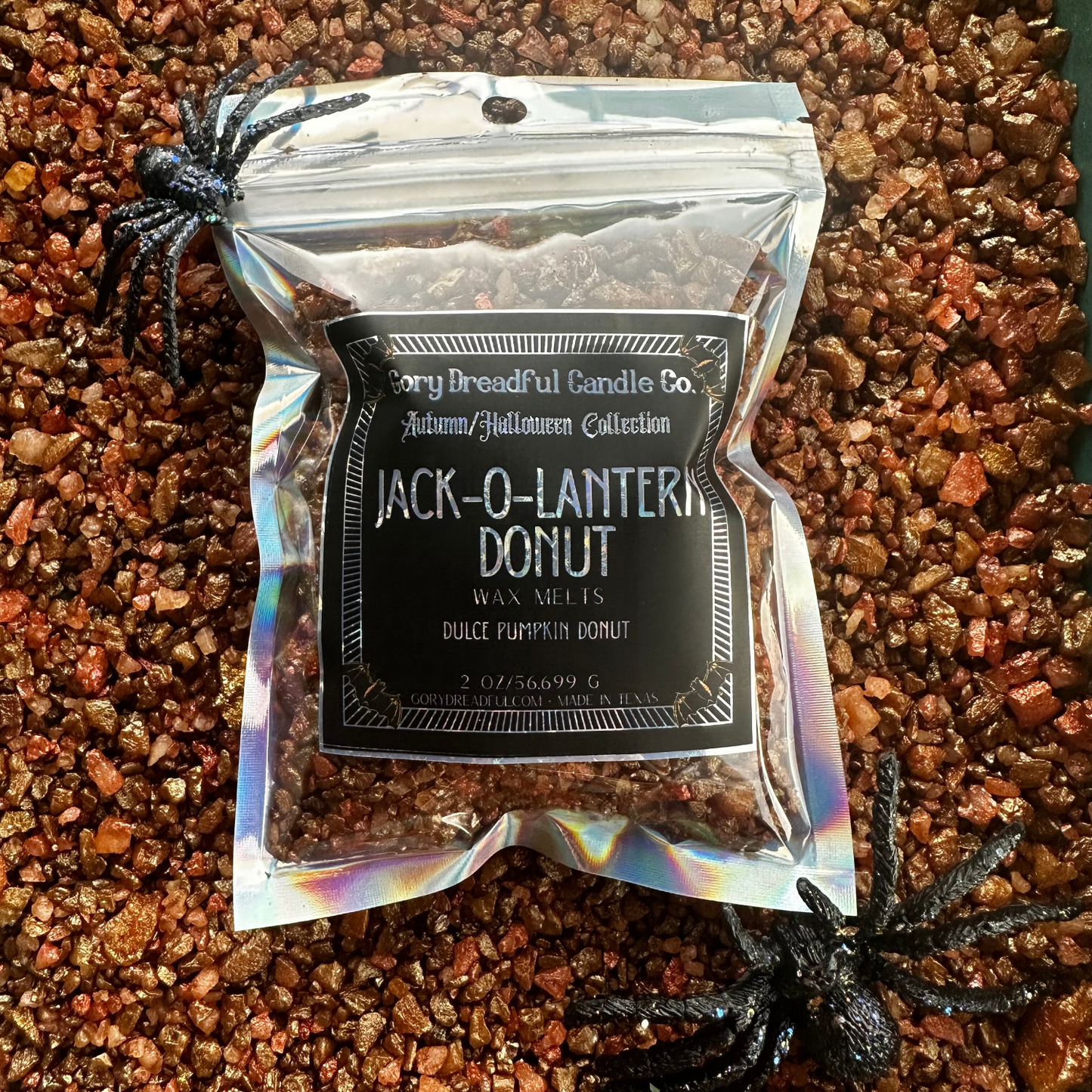 JACK-O-LANTERN DONUT Sizzling Room Salt Potpourri: Dulce Pumpkin Donut Scent