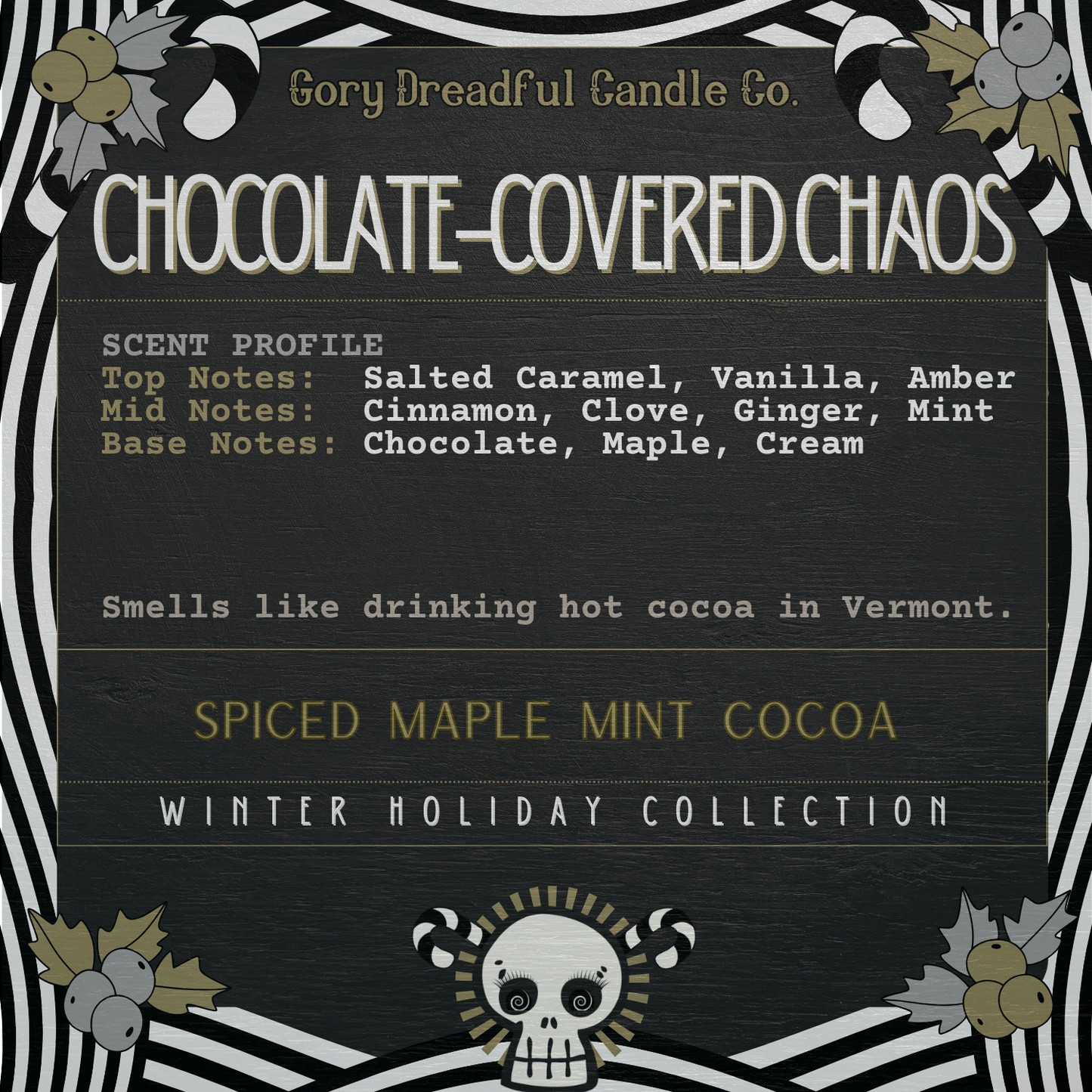 Chocolate-Covered Chaos Sizzling Room Salt Crystal Potpourri: Spiced Maple Mint Cocoa Scent