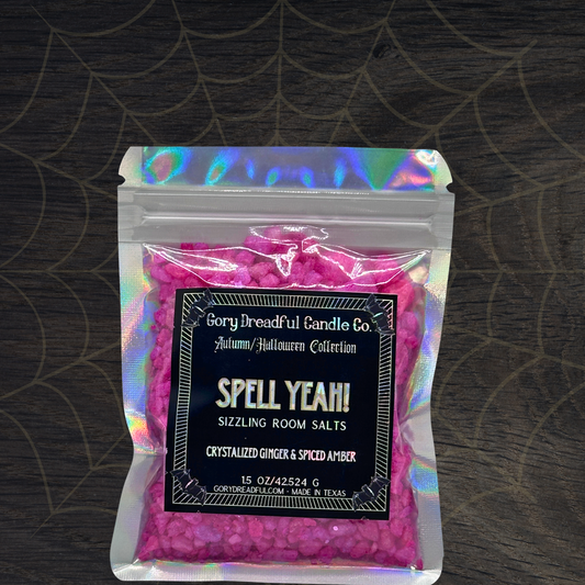 Spell Yeah! Sizzling Room Salt Crystal Potpourri: Crystallized Ginger & Spiced Amber Scent - Mini