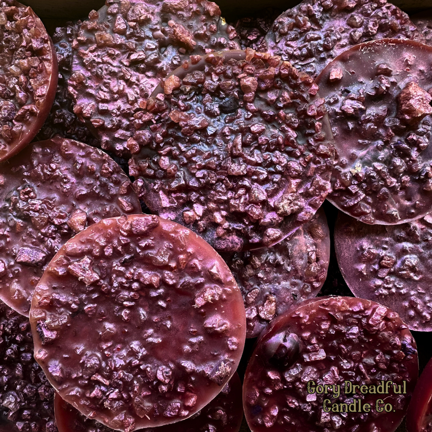 Peach Plunder Wax Melt Druzy - Brandied Peach & Leather Scent