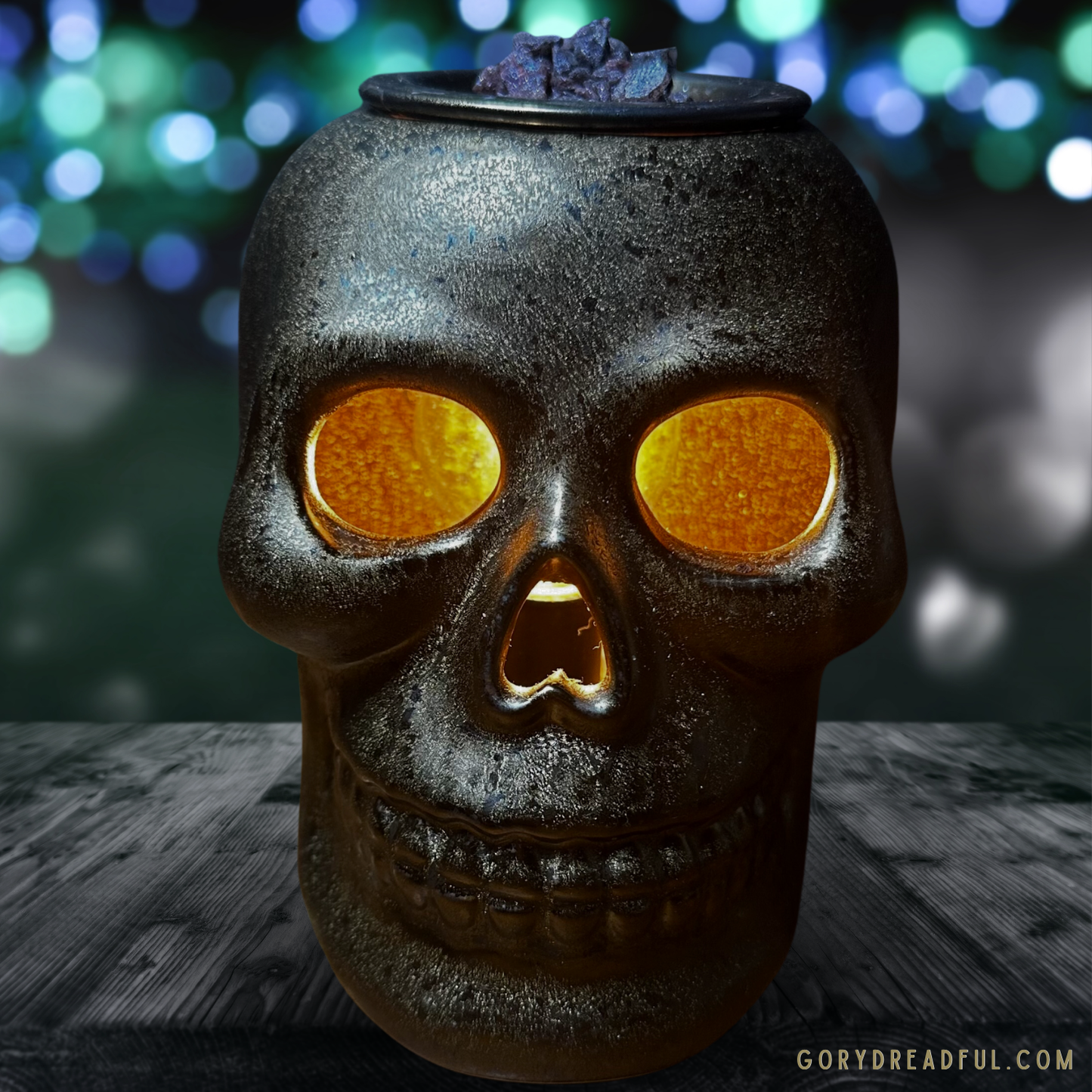 Plum Spooky Sizzling Room Salt Crystal Potpourri: Plum Cinnamon Patchouli Leaf Cashmere Woods Scent - Mini