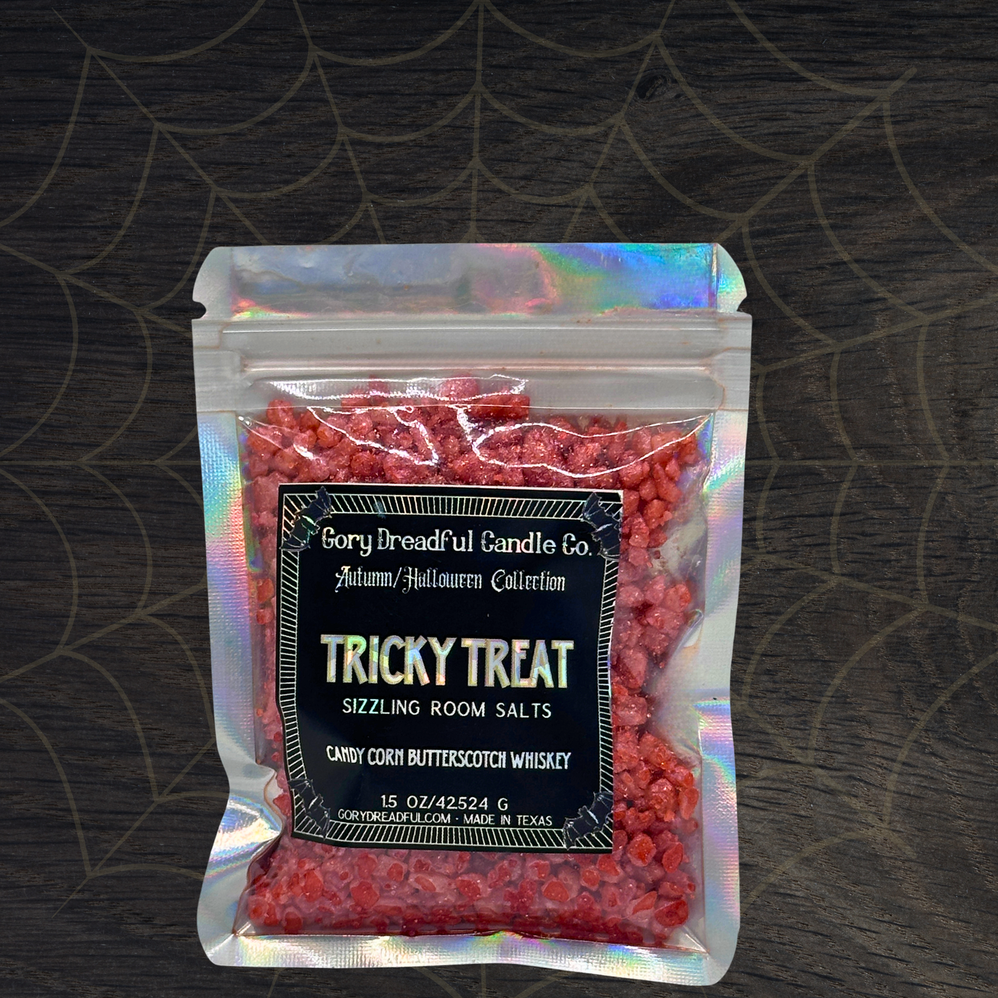 Tricky Treat Sizzling Room Salt Crystal Potpourri: Candy Corn Butterscotch Whiskey Scent - Mini