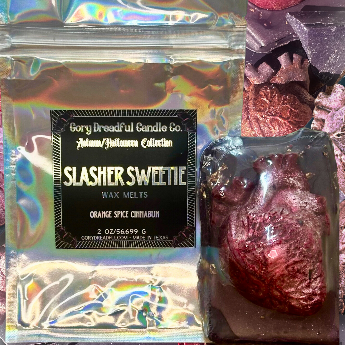 Slasher Sweetie Wax Melt: Orange Spice Cinnabun Scent