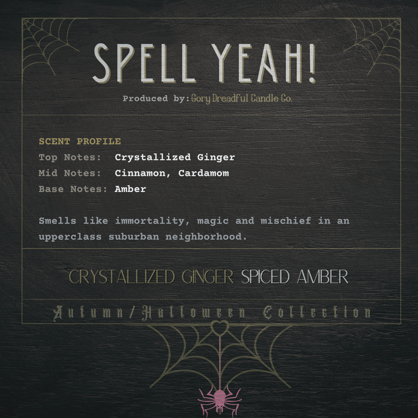 Spell Yeah! Sizzling Room Salt Crystal Potpourri: Crystallized Ginger & Spiced Amber Scent