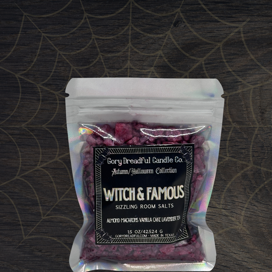Witch & Famous Sizzling Room Salt Crystal Potpourri: Almond Macarons Vanilla Cake Lavender Tea Scent - Mini