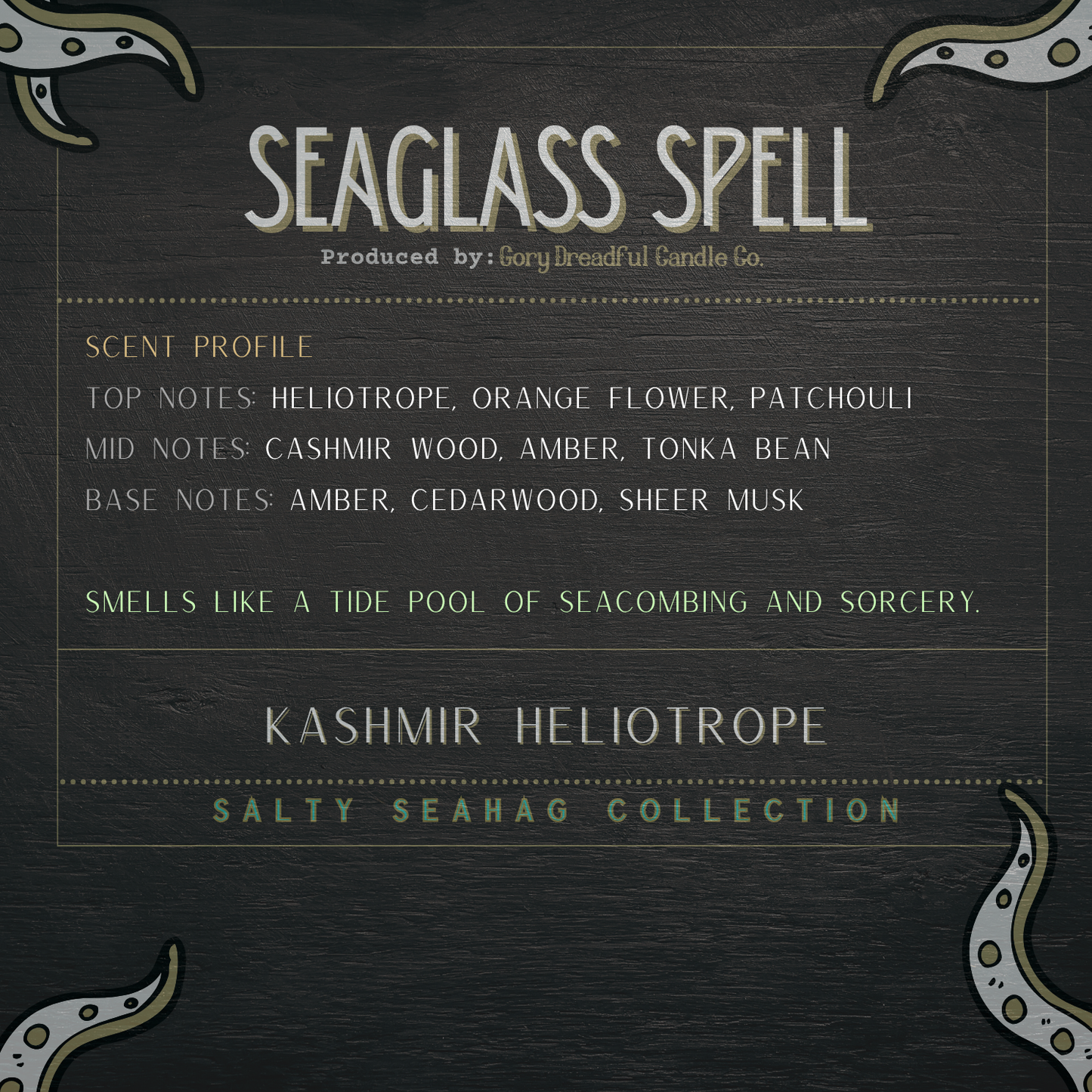 Sea Glass Spell - Wax Melt Brittle Kashmir Woods + Helioptrope + Black Pepper Scent