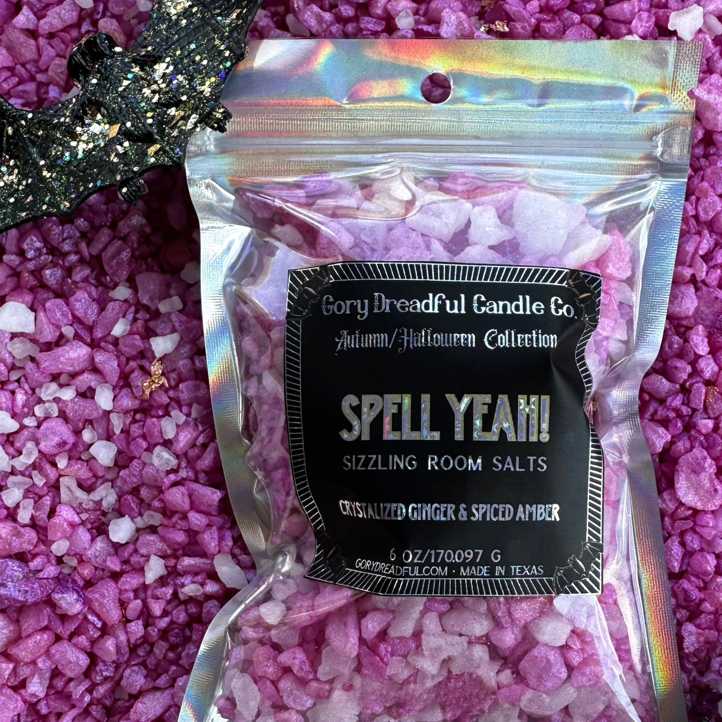 Spell Yeah! Sizzling Room Salt Crystal Potpourri: Crystallized Ginger & Spiced Amber Scent