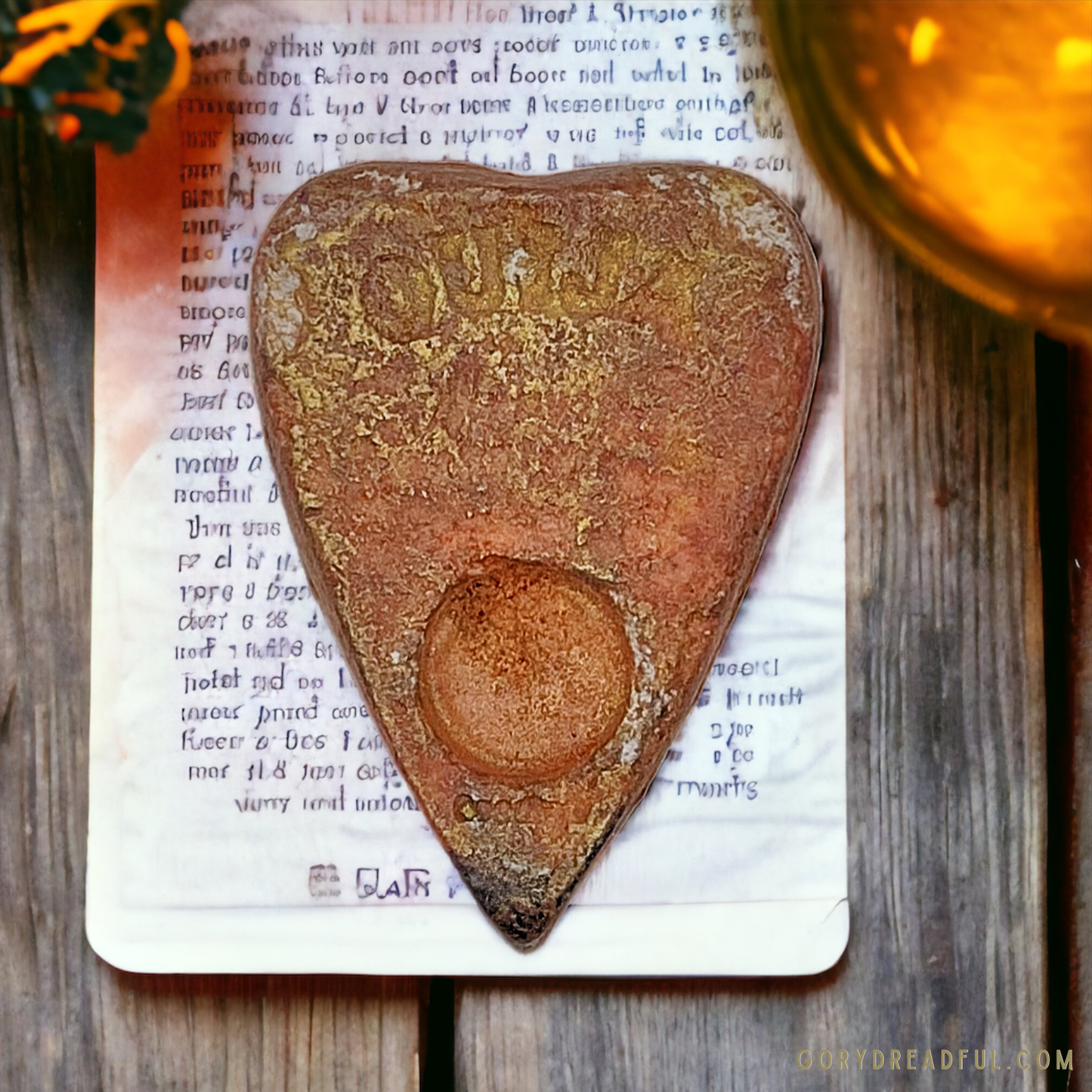 Tricky Treat Wax Melt Planchette : Candy Corn Butterscotch Whiskey Scent