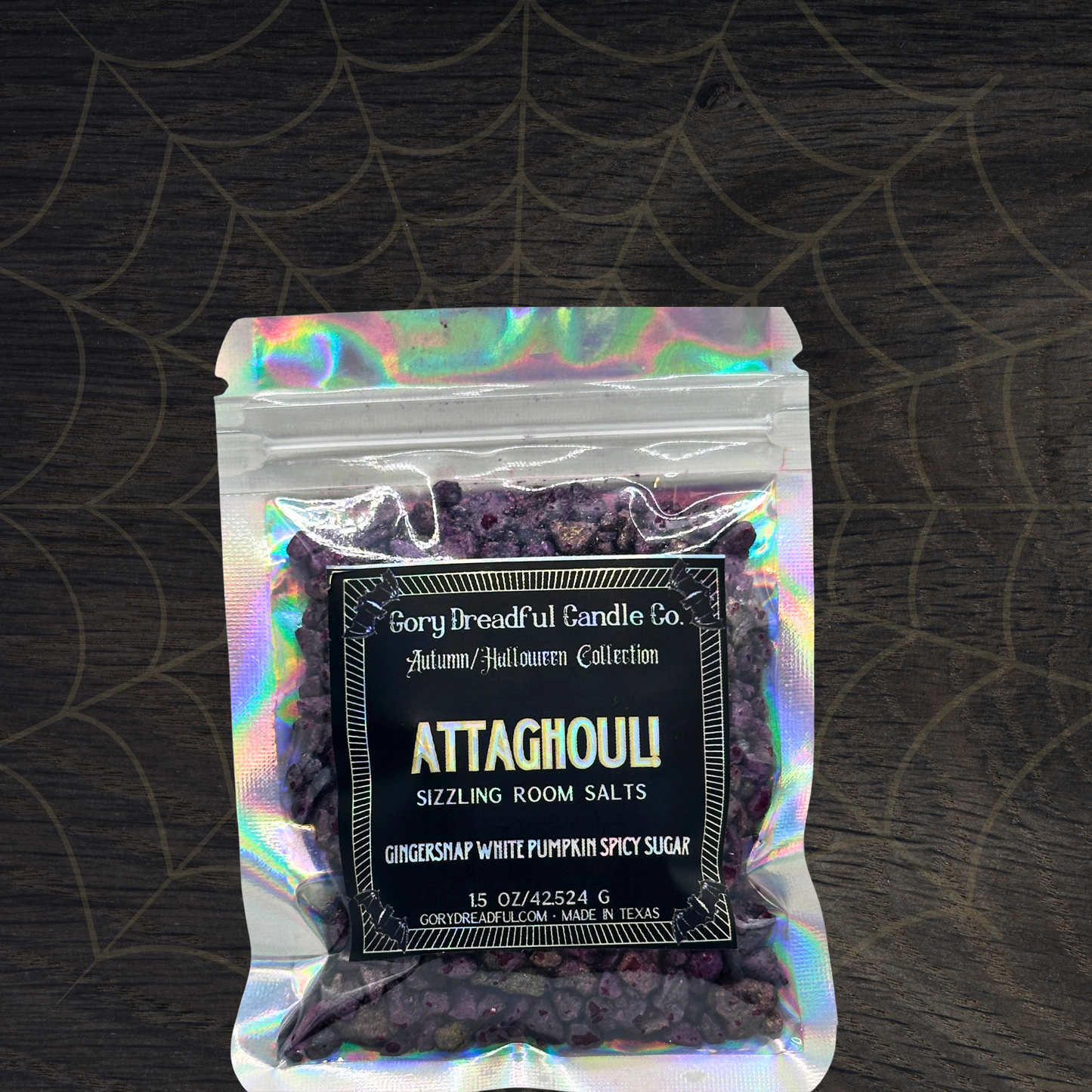 Attaghoul! Sizzling Room Salt Crystal Potpourri: Gingersnap White Pumpkin Spicy Sugar Scent - Mini