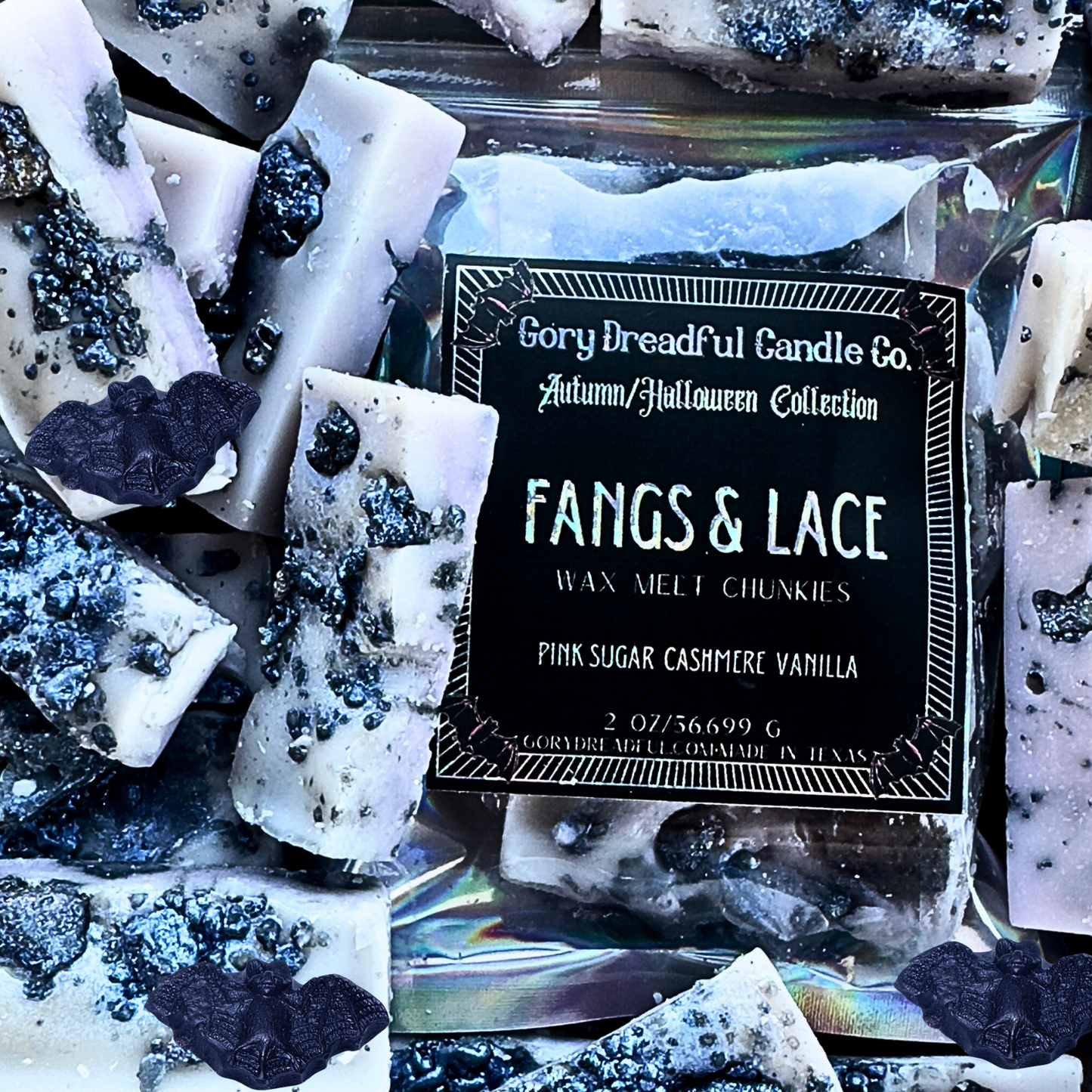 Fangs & Lace Wax Melt Chunkies: Cashmere Pink Sugar Scent