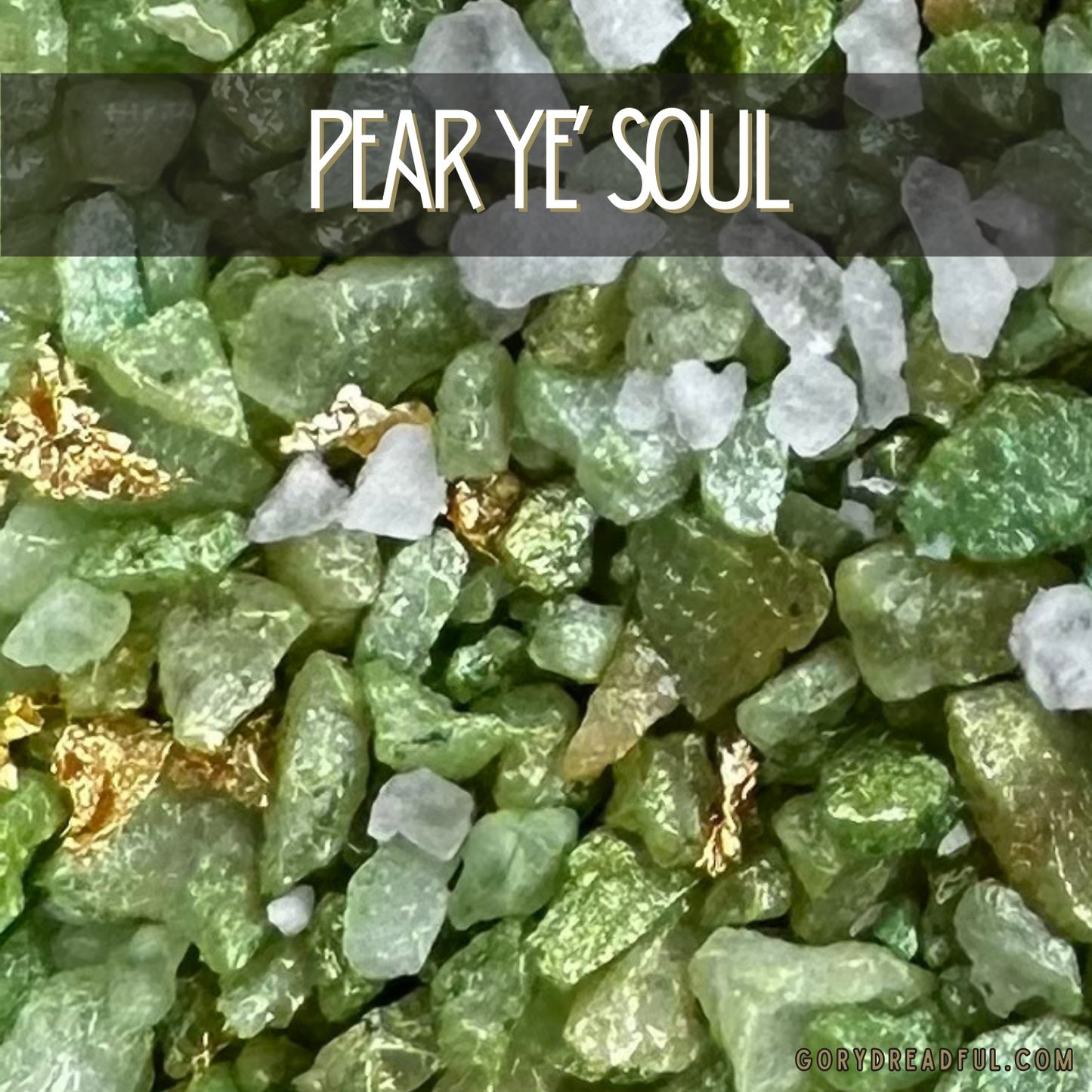 Pear Ye' Soul Sizzling Room Salt Crystal Potpourri: Anjou Pear Apple Lemon Leaves Peony White Musk Amber Scent - Mini