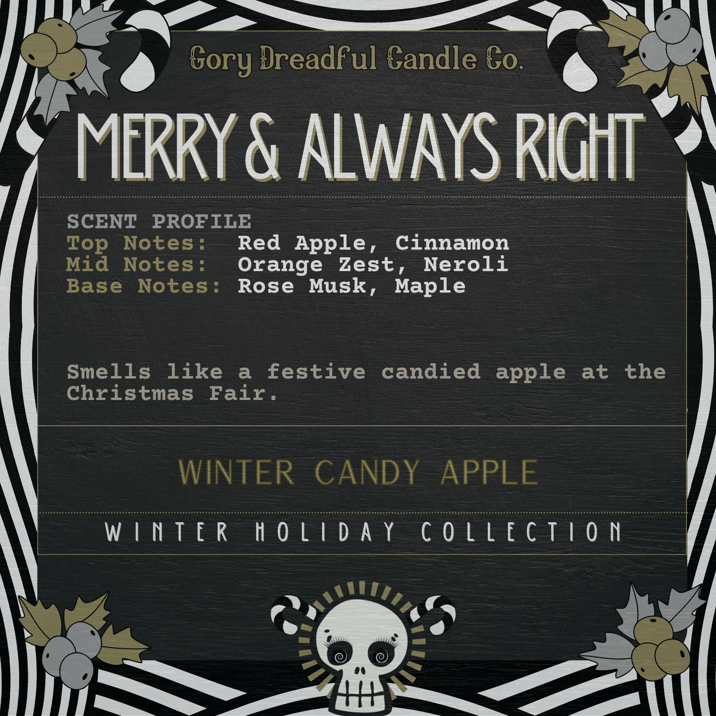 Merry and Always Right Sizzling Room Salt Crystal Potpourri: Winter Candy Apple Scent