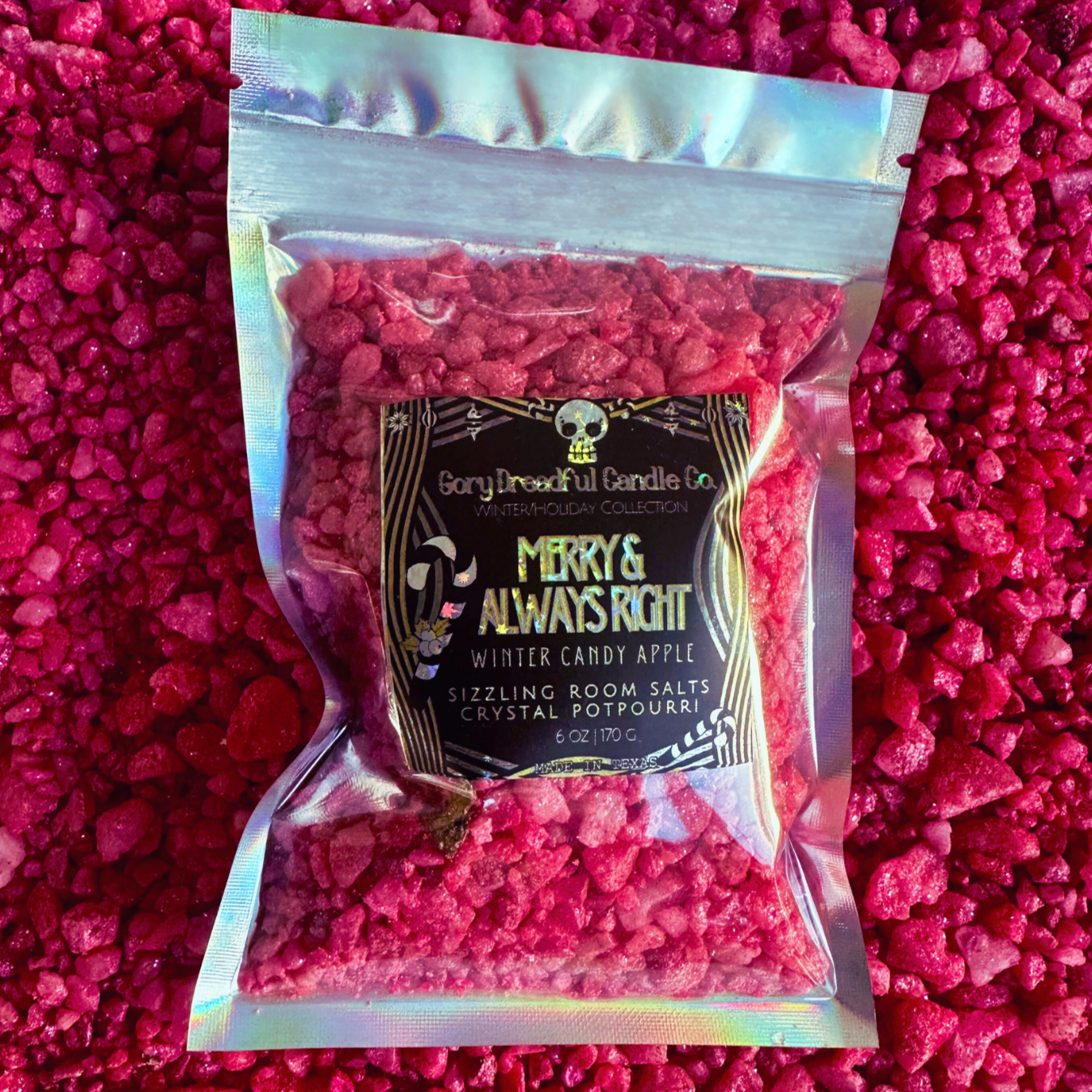Merry and Always Right Sizzling Room Salt Crystal Potpourri: Winter Candy Apple Scent
