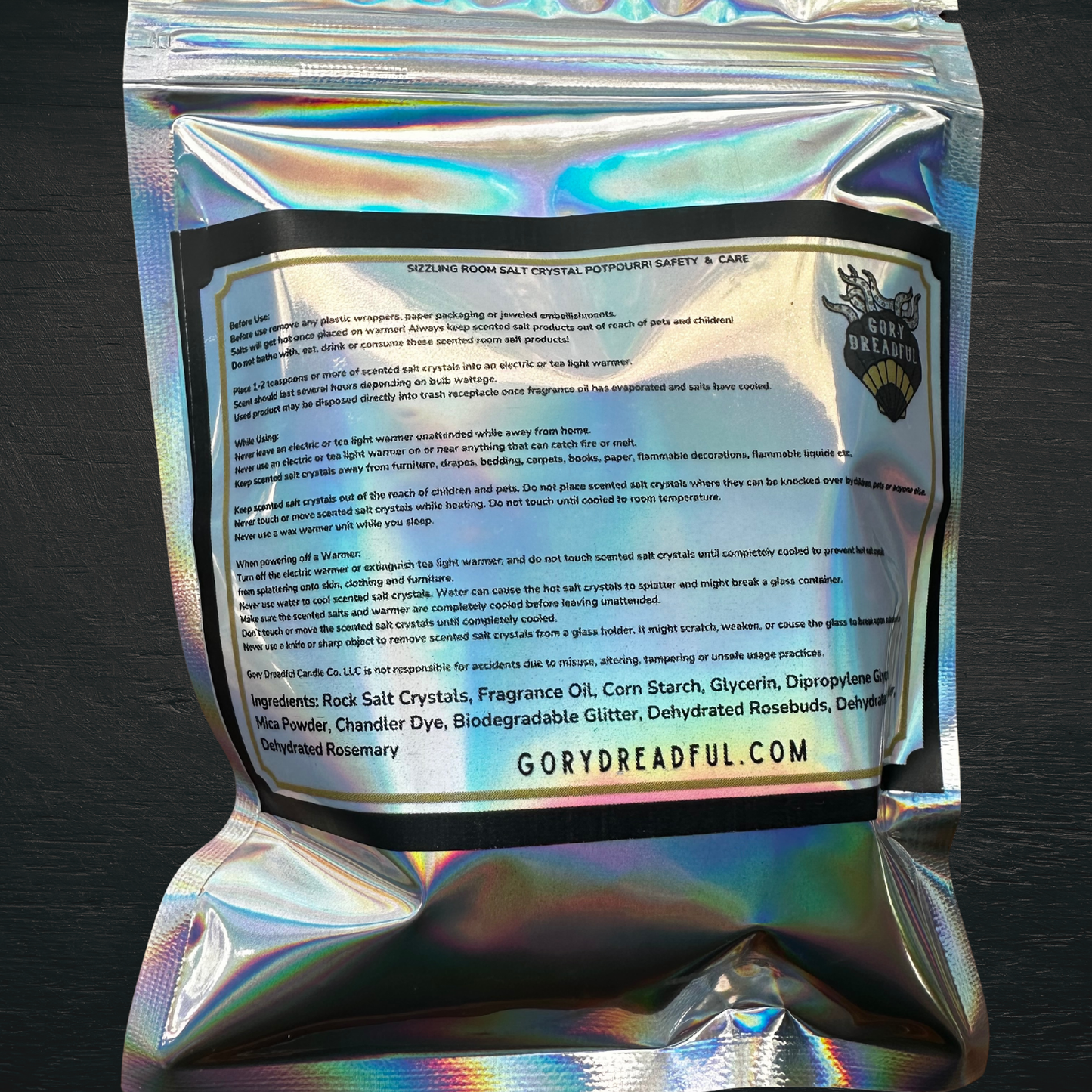 SEA SERPENT'S KISS Sizzling Room Salt Crystal Potpourri: Cedar Amber Musk Scent
