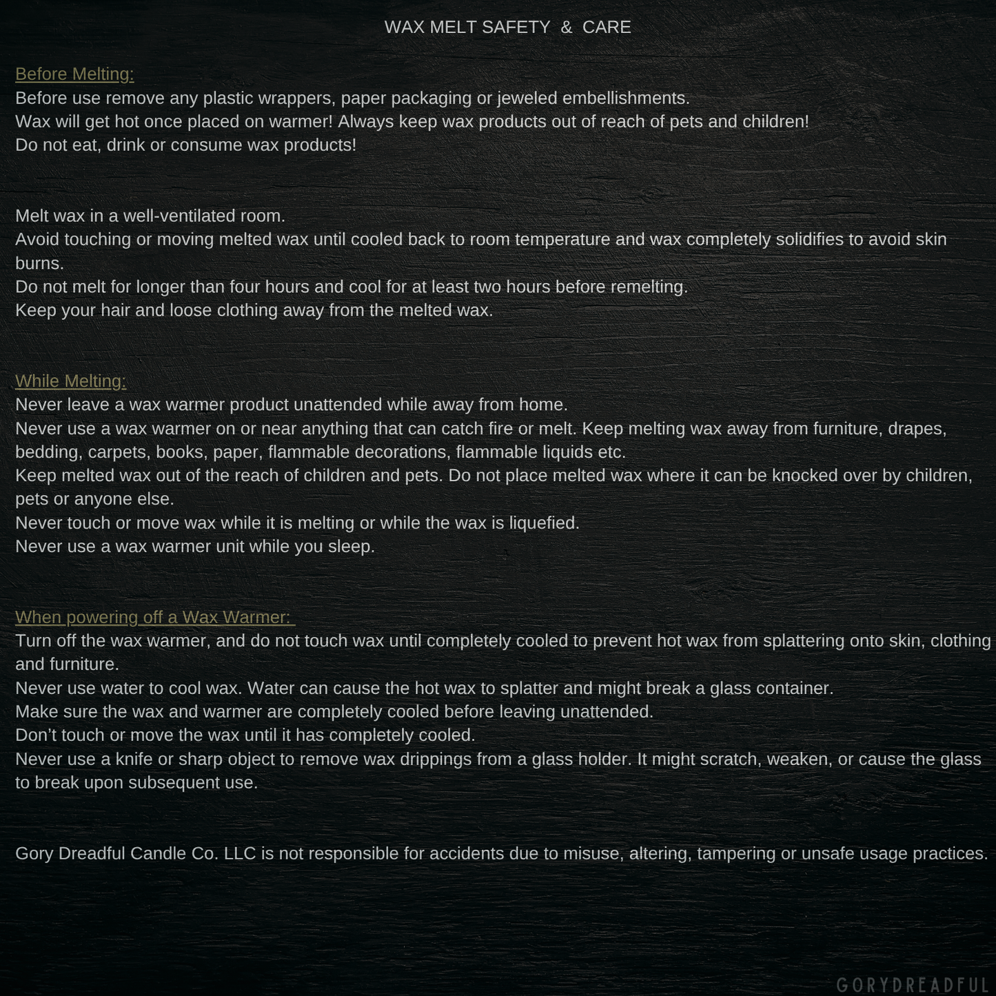 Broomstick Blaze – Smoldering Greens & Wild Rhubarb Scent Beeswax Melt