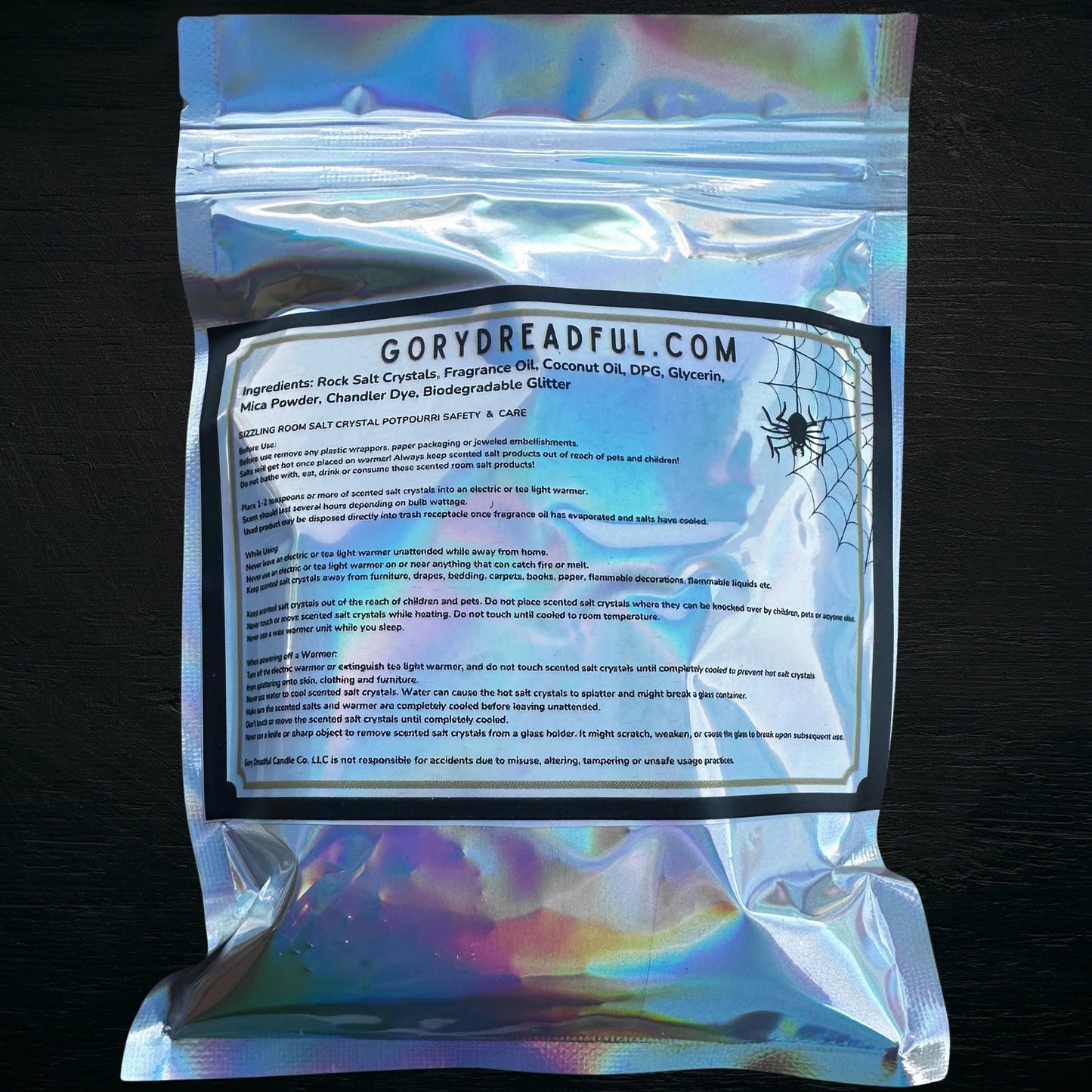 Death Metal Cupcake Sizzling Room Salt Crystal Potpourri: Chocolate Cherry Absinthe Scent