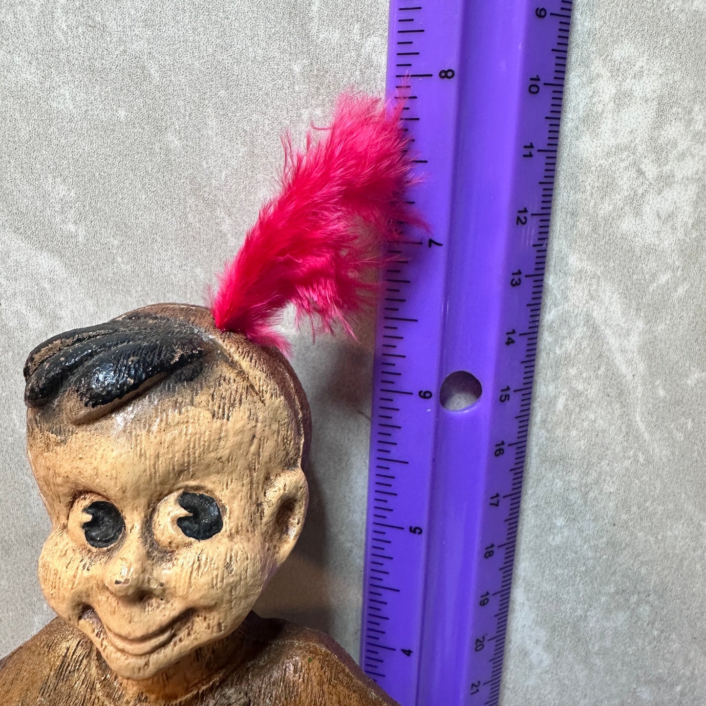 1946-49 Vintage Peter Pan with red feather Community Chest award trophy figurine