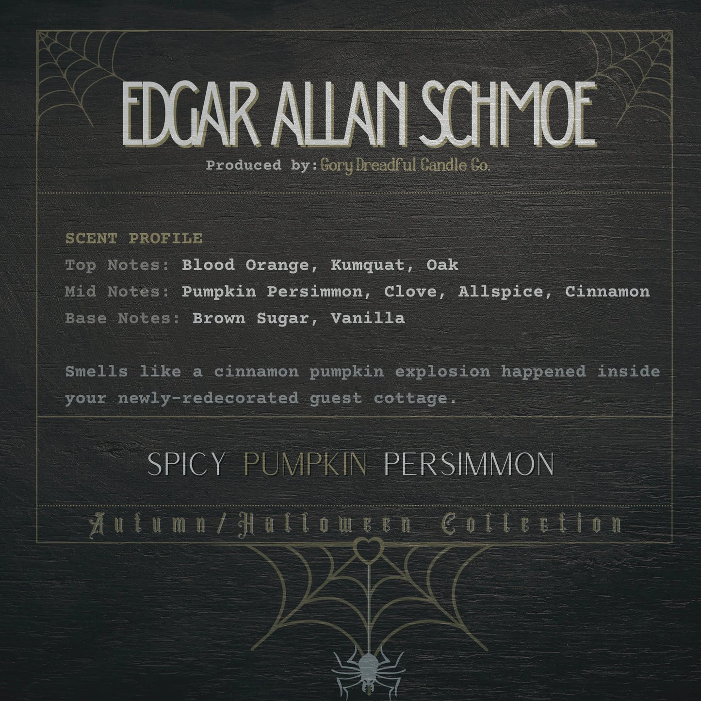 Edgar Allan Schmoe Sizzling Room Salt Crystal Potpourri: Spicy Pumpkin Persimmon Scent - Mini