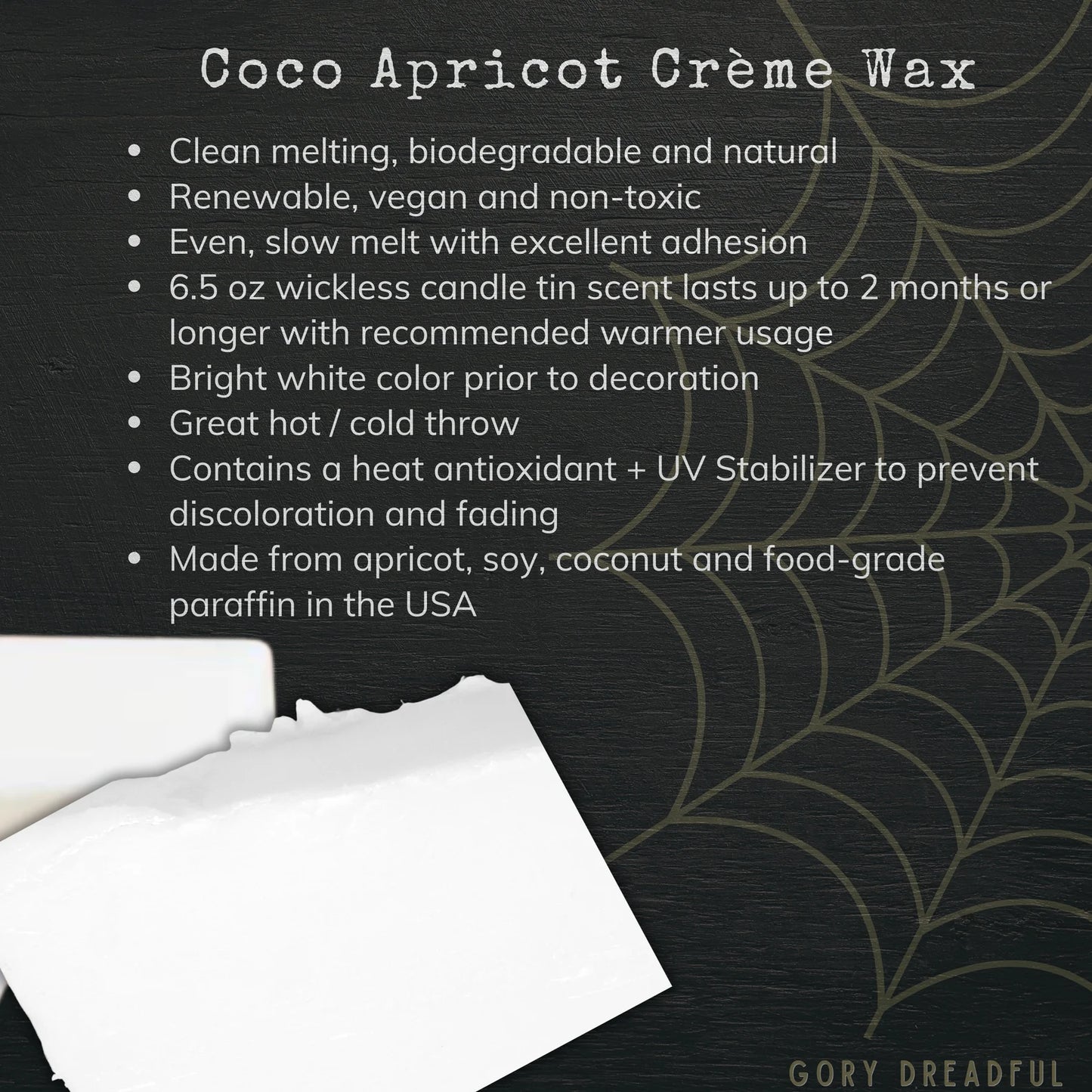 Tricky Treat Wickless Candle: Candy Corn Butterscotch Whiskey Scent