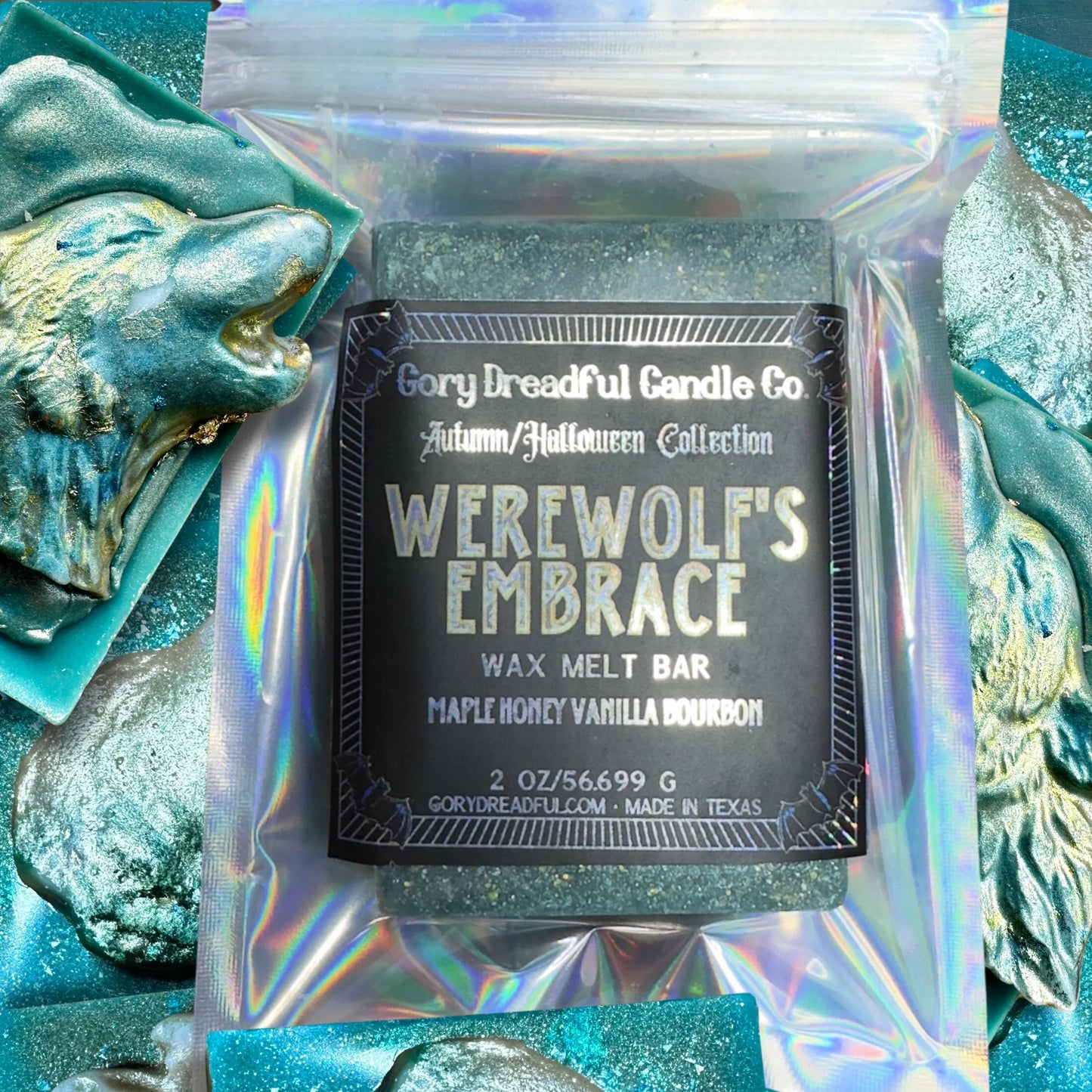 Werewolf's Embrace Wax Melt Bar: Maple Honey Vanilla Bourbon Scent