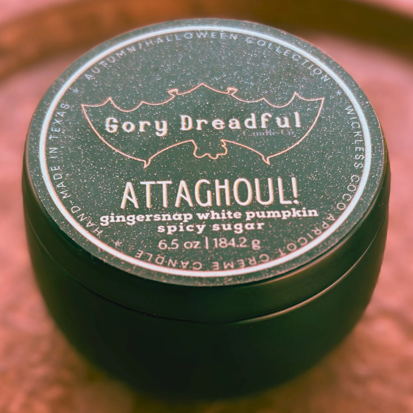Attaghoul! Wickless Candle: Gingersnap White Pumpkin Spicy Sugar Scent