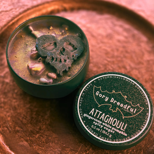 Attaghoul! Wickless Candle: Gingersnap White Pumpkin Spicy Sugar Scent