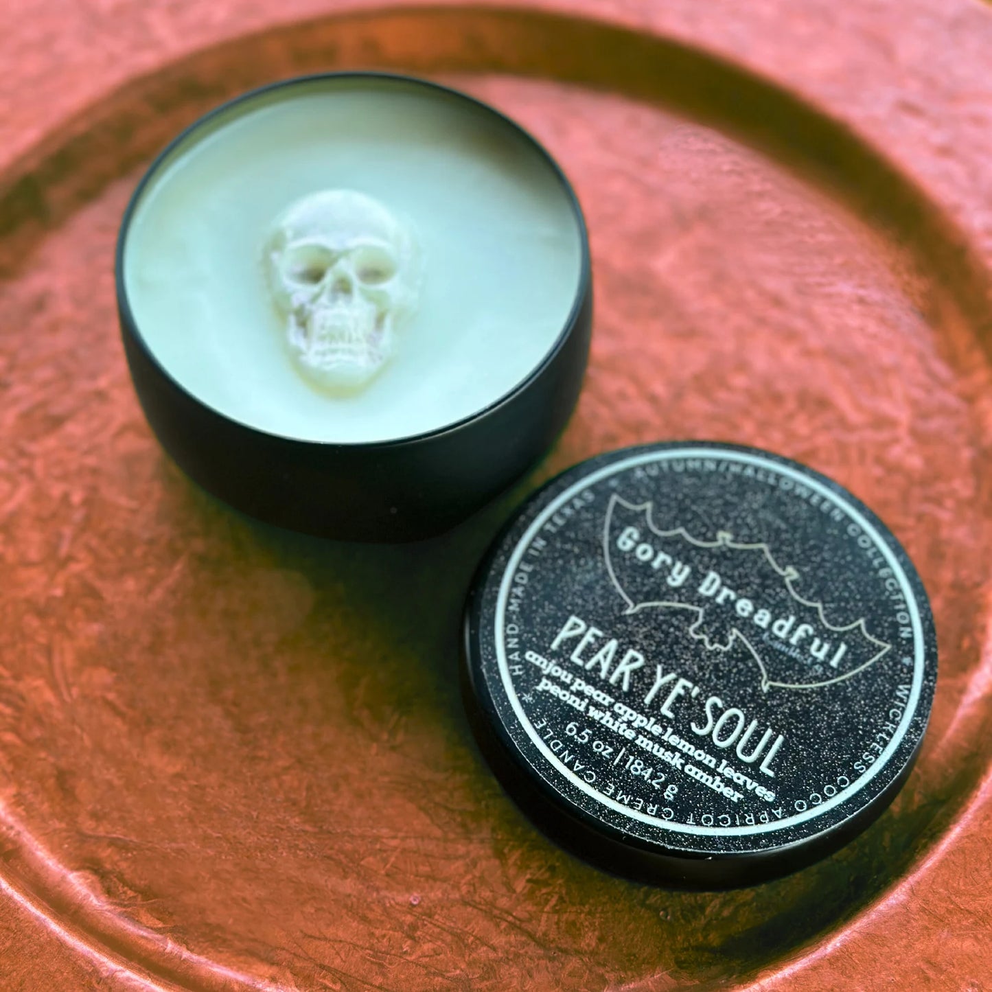 Pear Ye' Soul Wickless Candle: Anjou Pear Apple Lemon Leaves Peony White Musk Amber Scent