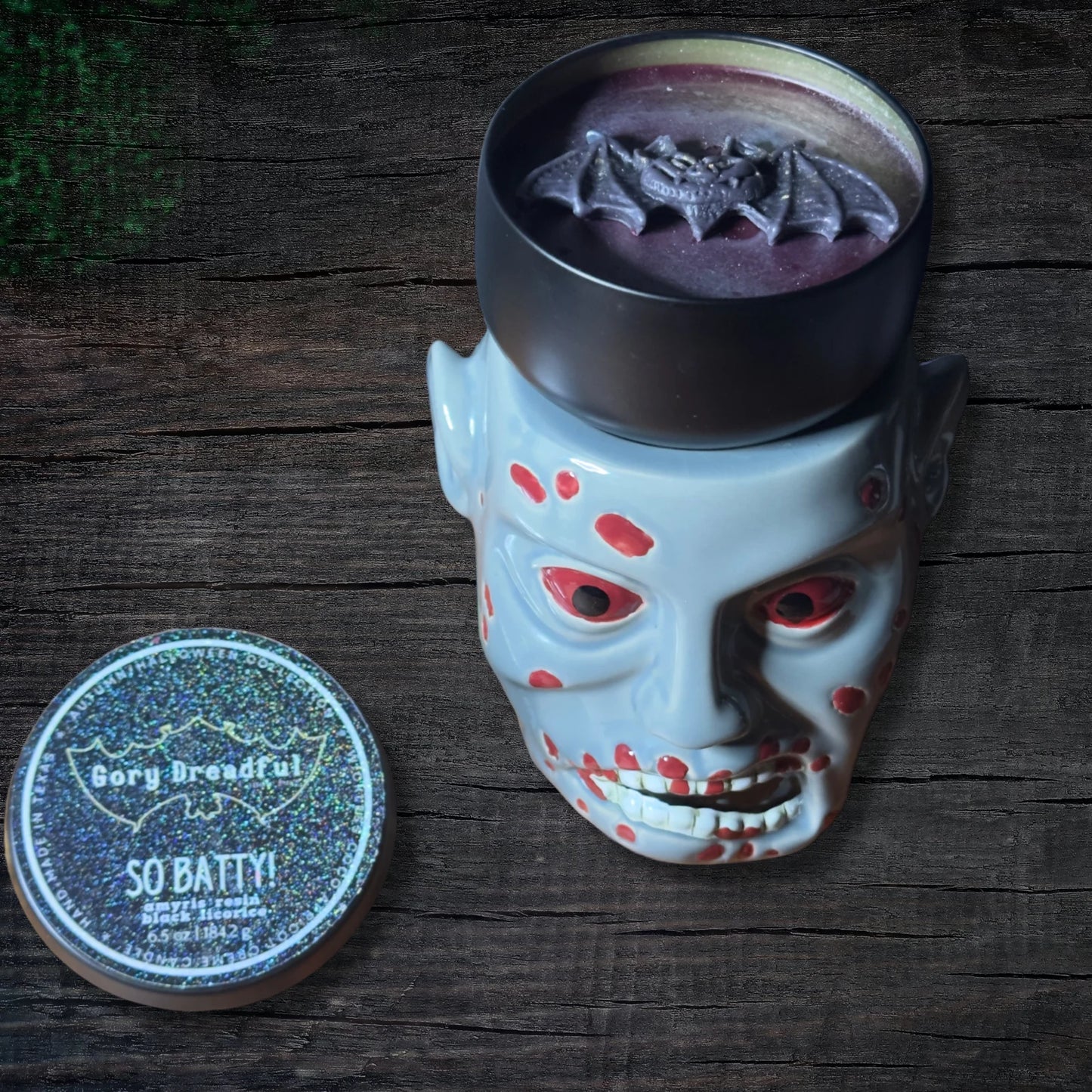 So Batty! Wickless Candle: Amyris Resin Black Licorice Scent