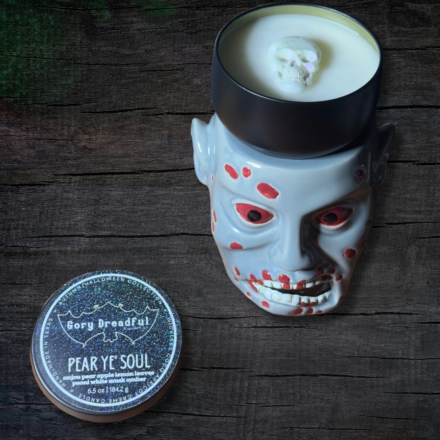 Pear Ye' Soul Wickless Candle: Anjou Pear Apple Lemon Leaves Peony White Musk Amber Scent