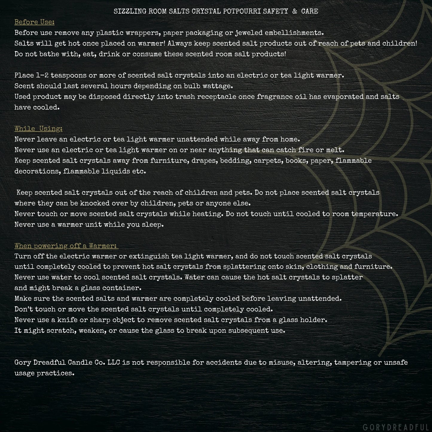 Spell Yeah! Sizzling Room Salt Crystal Potpourri: Crystallized Ginger & Spiced Amber Scent - Mini