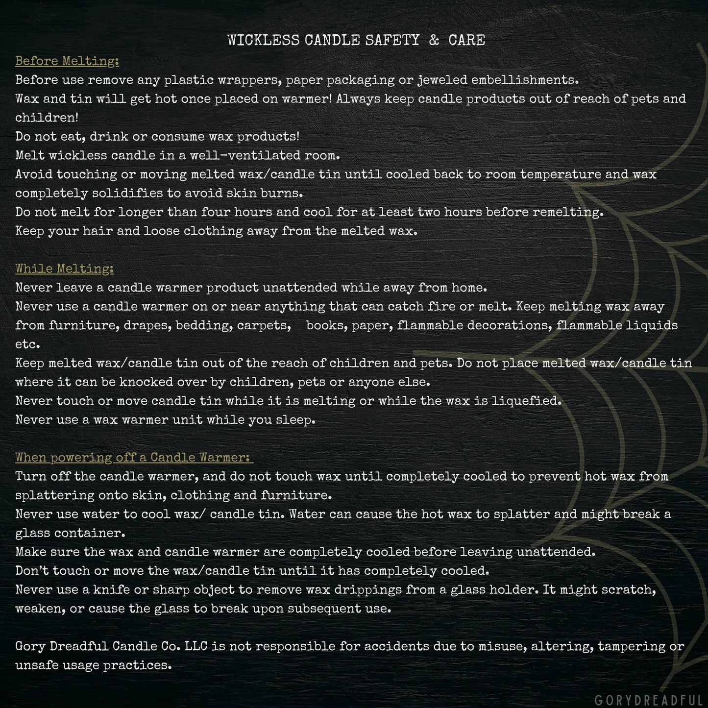 Tricky Treat Wickless Candle: Candy Corn Butterscotch Whiskey Scent