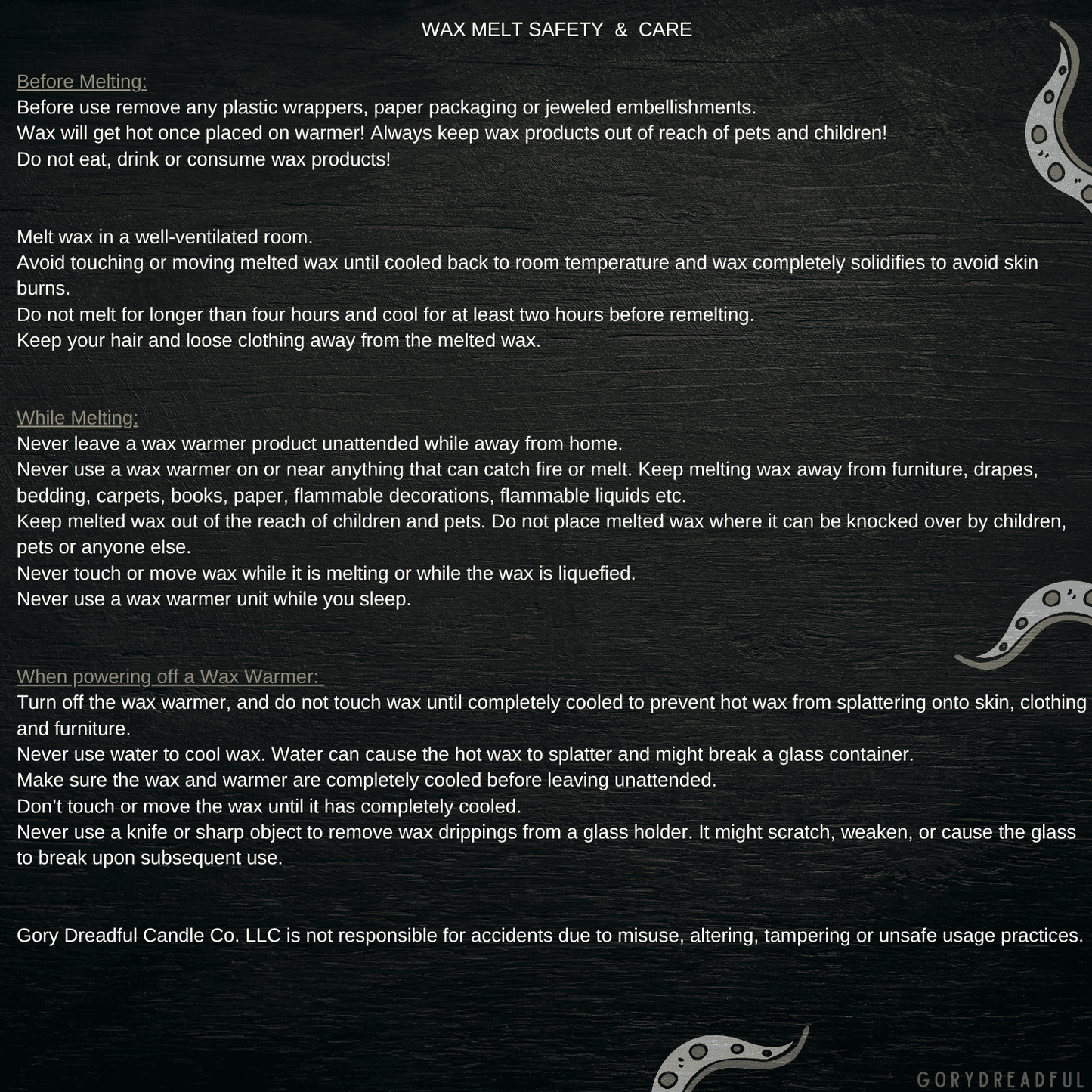 LURKSHORE Wax Melt Druzy: Island Vetiver Scent - Gory Dreadful Candle Co