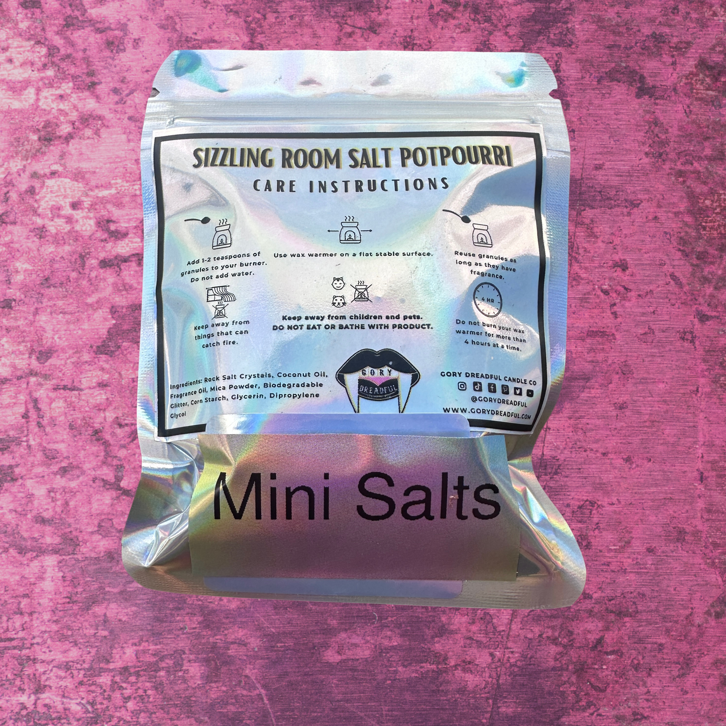 Spell Yeah! Sizzling Room Salt Crystal Potpourri: Crystallized Ginger & Spiced Amber Scent - Mini