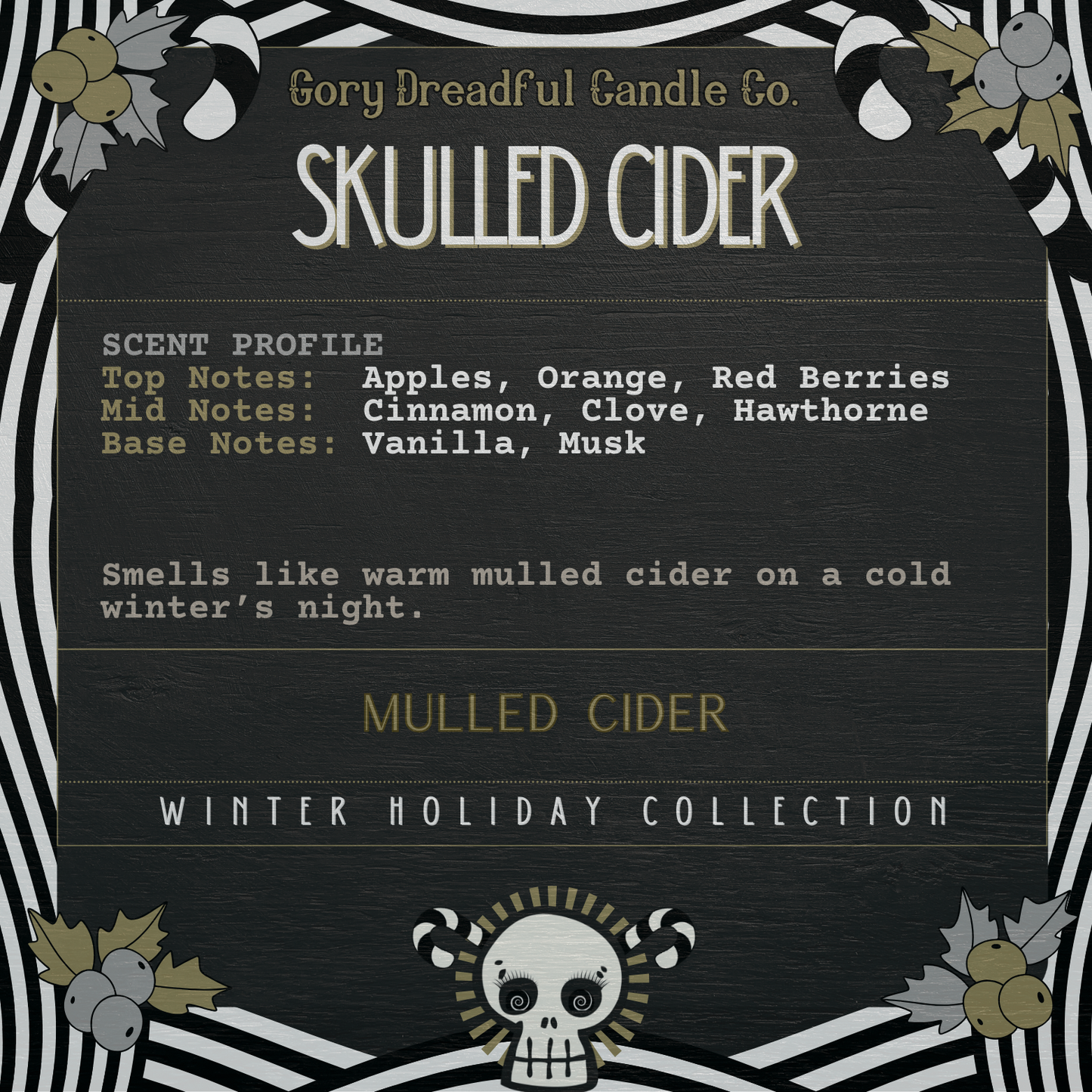 Skulled Cider Sizzling Room Salt Crystal Potpourri: Mulled Cider Scent
