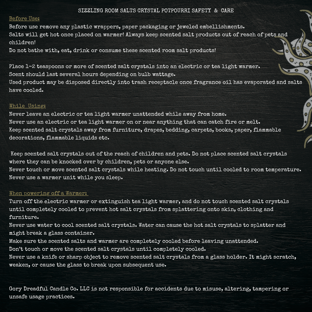 KRAKEN UNLEASHED Sizzling Room Salt Crystal Potpourri: Amber Citrus Musk