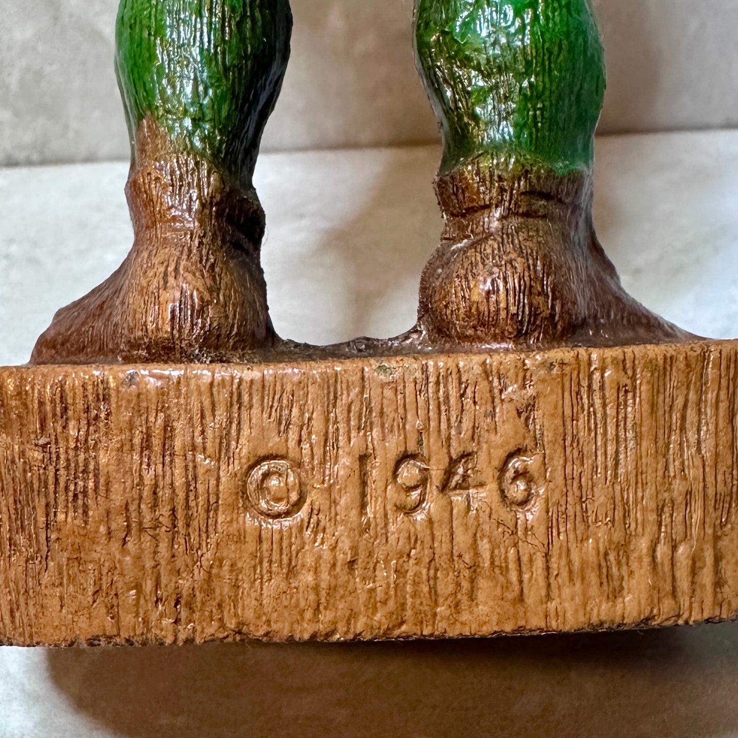 1946-49 Vintage Peter Pan with red feather Community Chest award trophy figurine