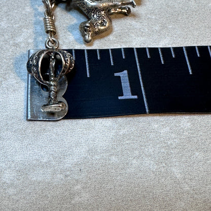 Vtg Sterling Silver Camel Palm Tree Charm Bracelet – Made in Italy, Stamped 925