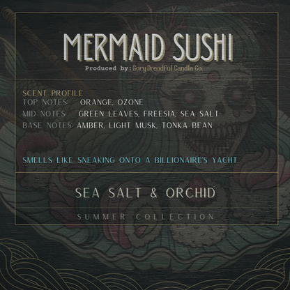 MERMAID SUSHI Sizzling Room Salt Crystal Potpourri: Sea Salt & Orchid Scent