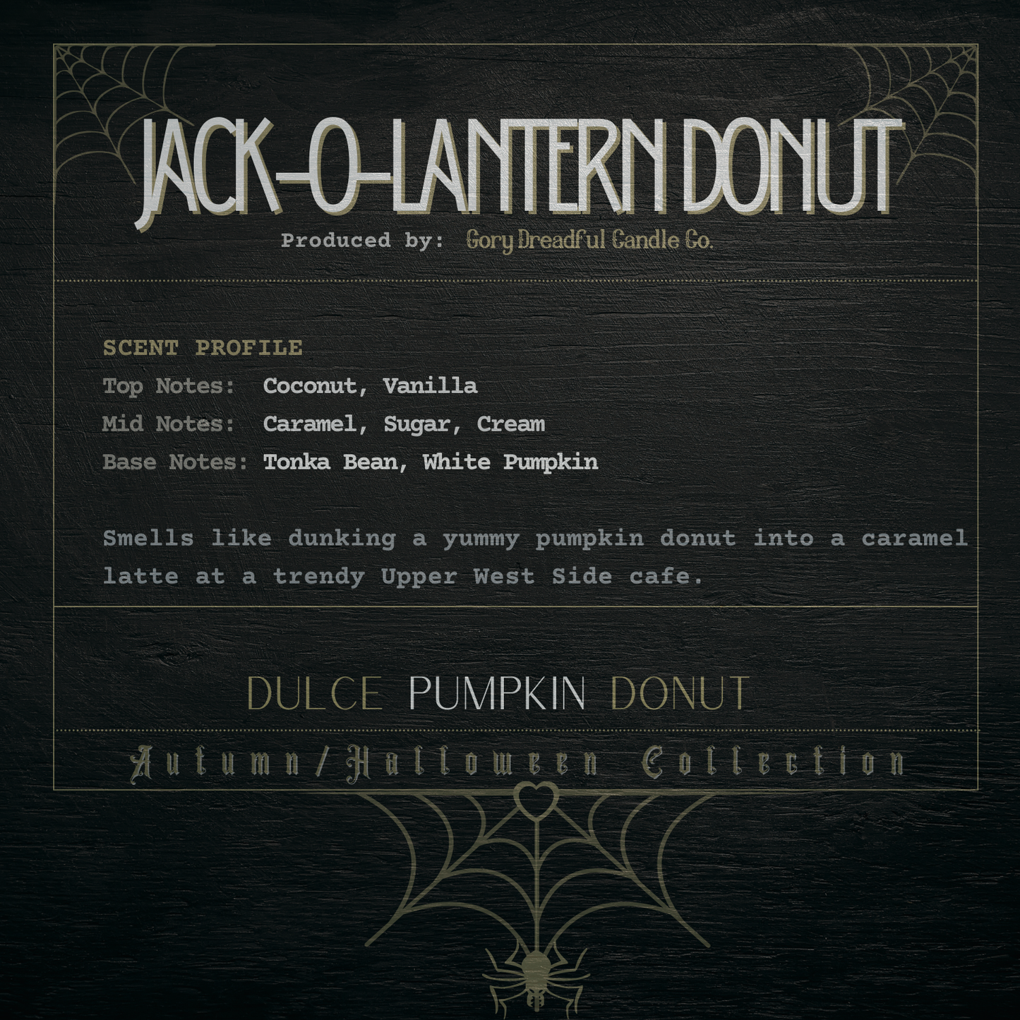 JACK-O-LANTERN DONUT Sizzling Room Salt Potpourri: Dulce Pumpkin Donut Scent