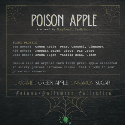 Poison Apple Sizzling Room Salt Crystal Potpourri: Caramel Green Apple Cinnamon Sugar Scent