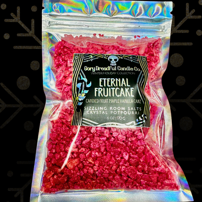 Eternal Fruitcake Sizzling Room Salt Crystal Potpourri: Candied Fruit Maple Vanilla Cake Scent