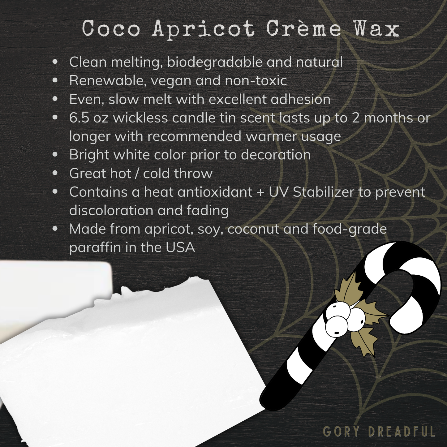 Resting Grinchface  Luxury Wickless Candle: Crushed Peppermint Scent