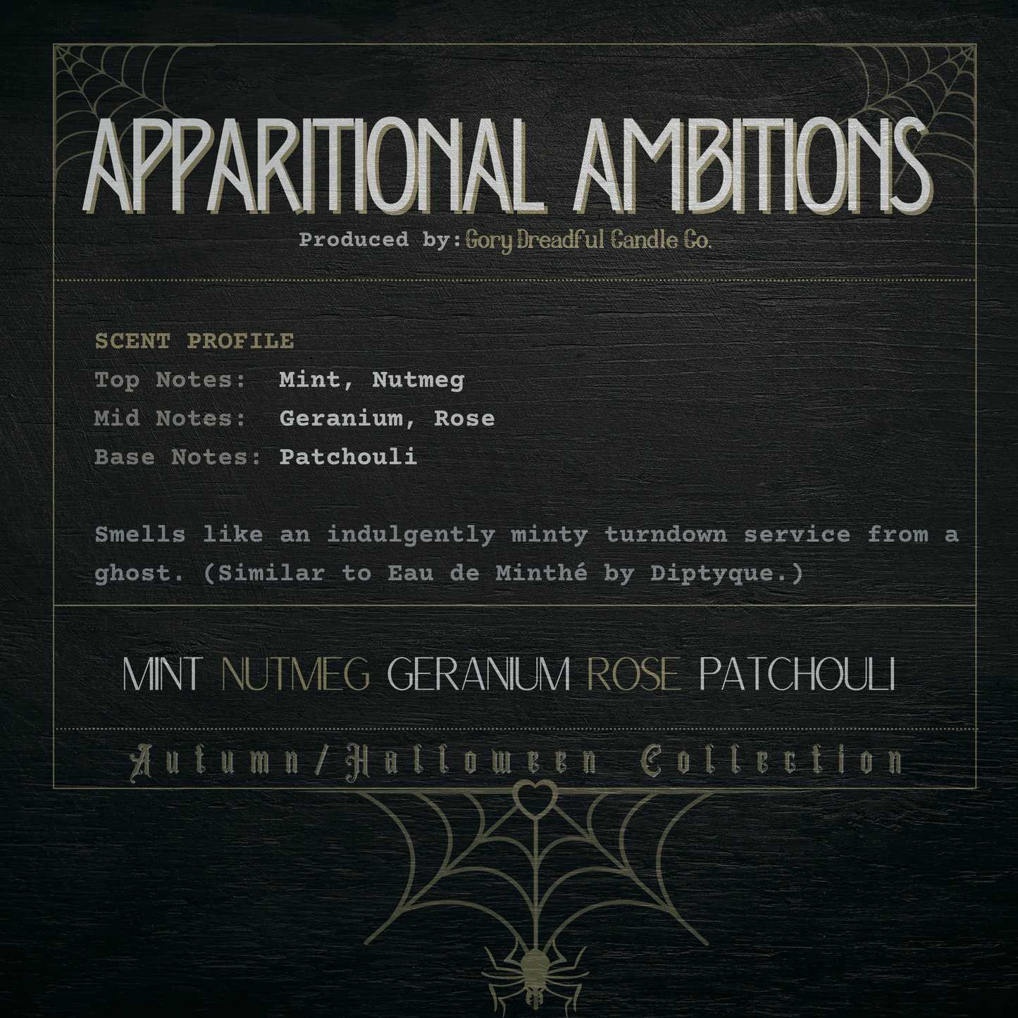 Apparitional Ambitions Sizzling Room Salt Crystal Potpourri: Mint Nutmeg Geranium Rose Patchouli Scent - Mini