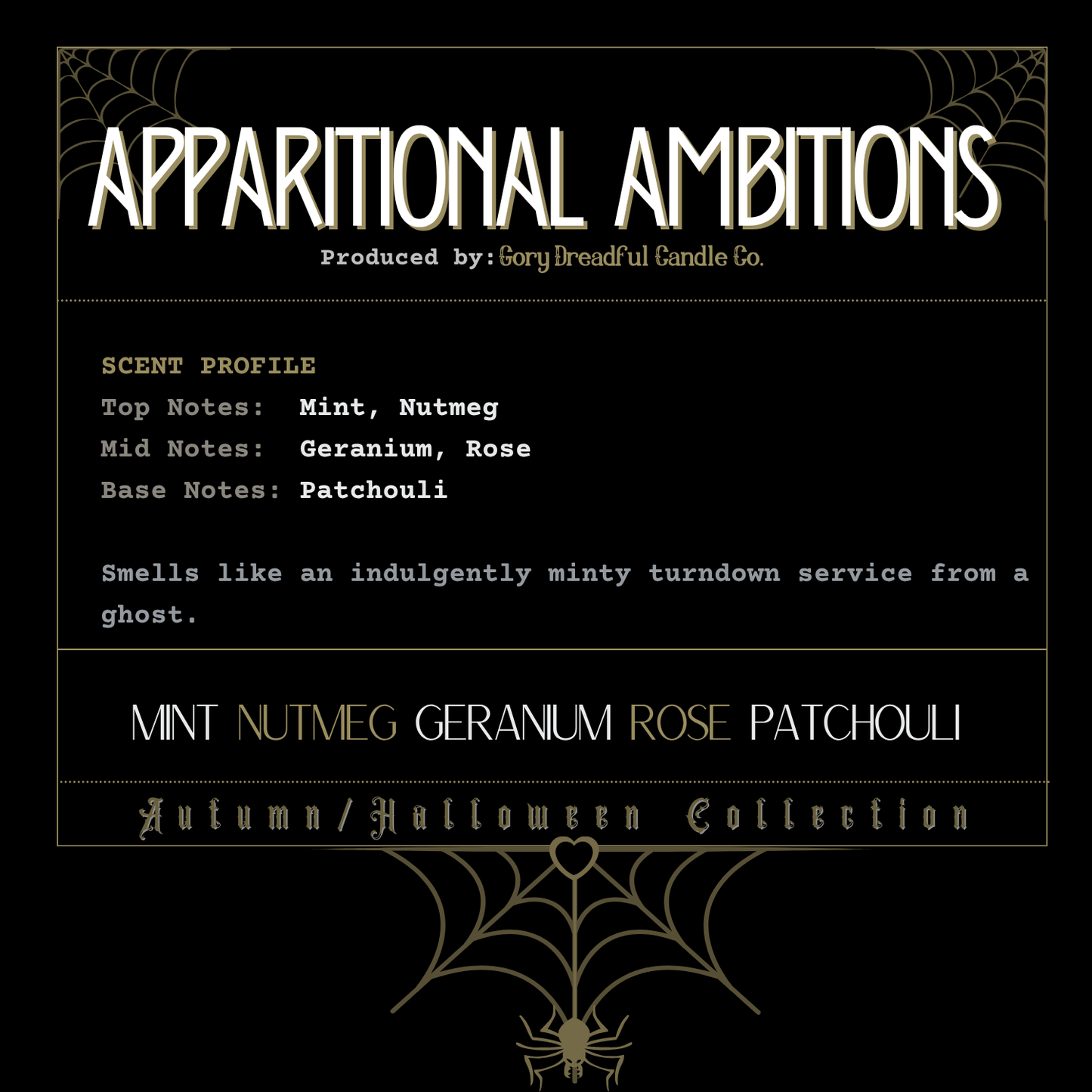 Apparitional Ambitions Sizzling Room Salt Crystal Potpourri: Mint Nutmeg Geranium Rose Patchouli Scent