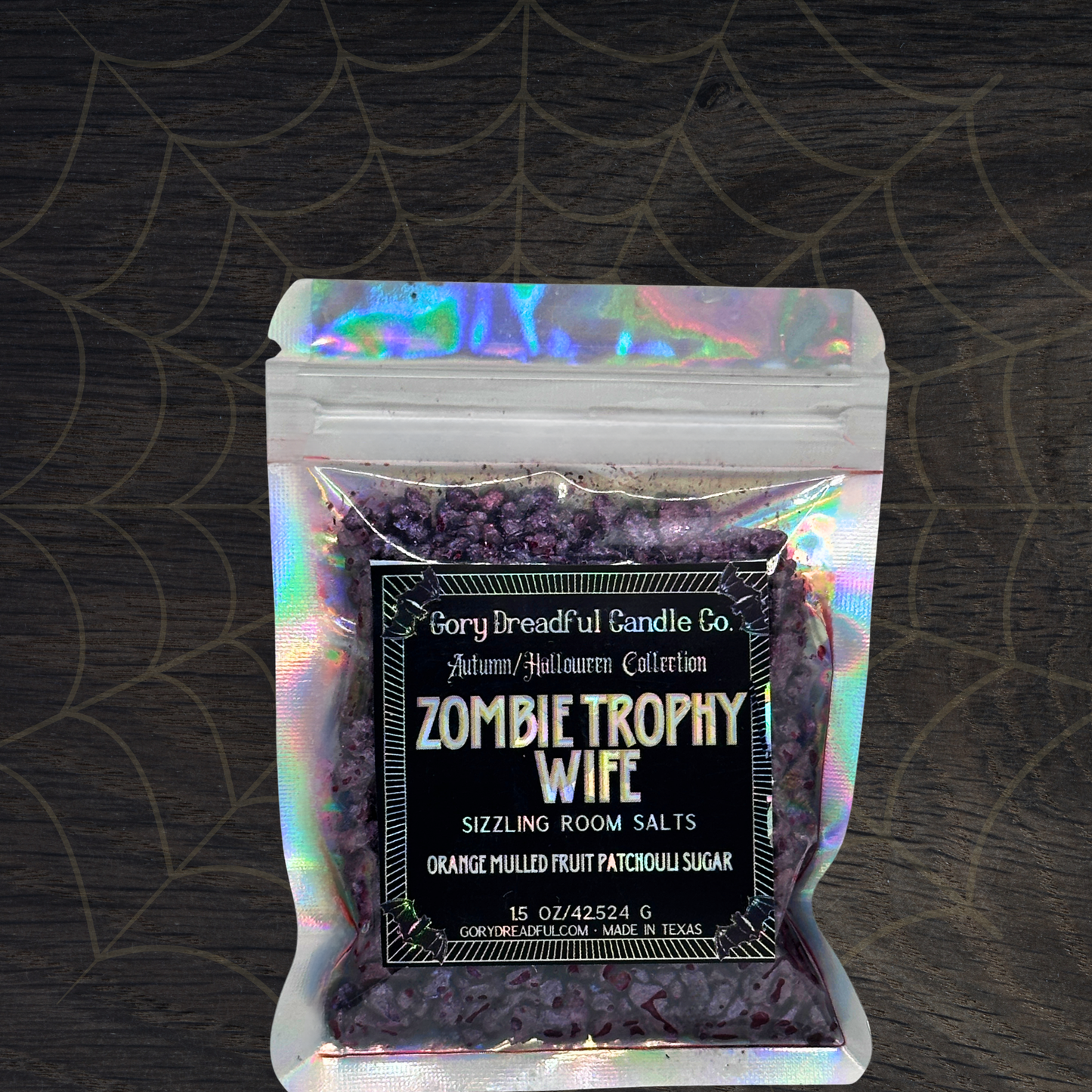 Zombie Trophy Wife Sizzling Room Salt Crystal Potpourri: Orange Mulled Fruit Patchouli Sugar Scent - Mini