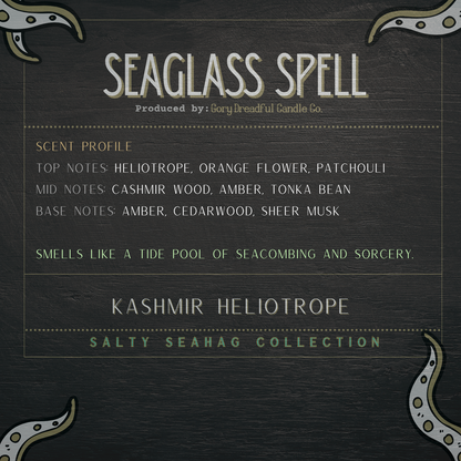 Sea Glass Spell - Wax Melt Brittle  Kashmir Woods + Helioptrope + Black Pepper Scent