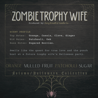 Zombie Trophy Wife Wax Melt Chunkies: Orange Mulled Fruit Patchouli Sugar Scent