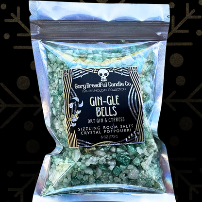 Gin-gle Bells Sizzling Room Salt Crystal Potpourri: Dry Gin & Cypress Scent